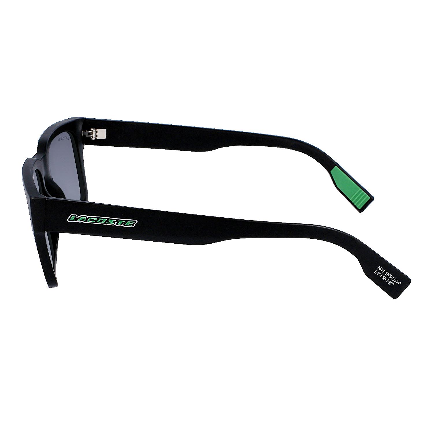 Lacoste L 6004S 002 55 Unisex Dikdörtgen Mat Siyah Aynalı Kemik Güneş Gözlüğü