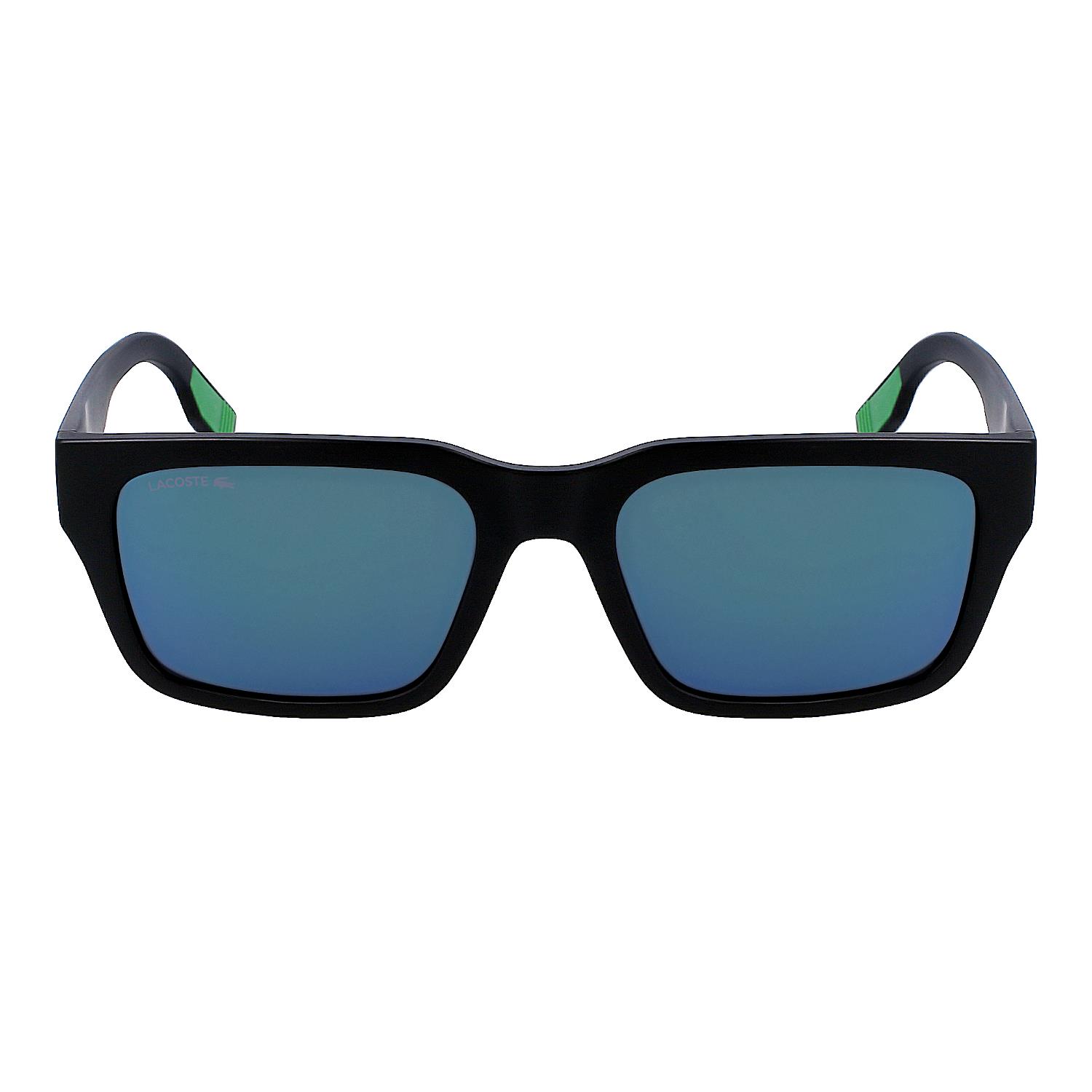 Lacoste L 6004S 002 55 Unisex Dikdörtgen Mat Siyah Aynalı Kemik Güneş Gözlüğü