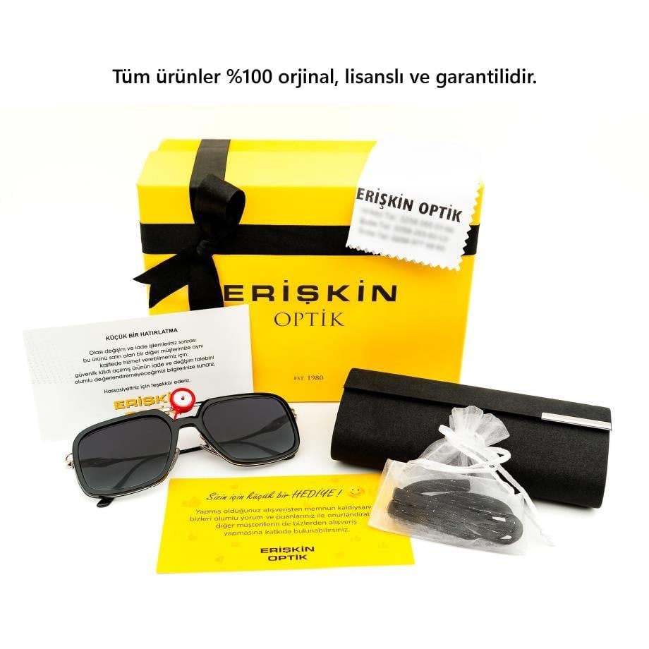 Lacoste L 6004S 024 55 Unisex Dikdörtgen Füme Kemik Güneş Gözlüğü