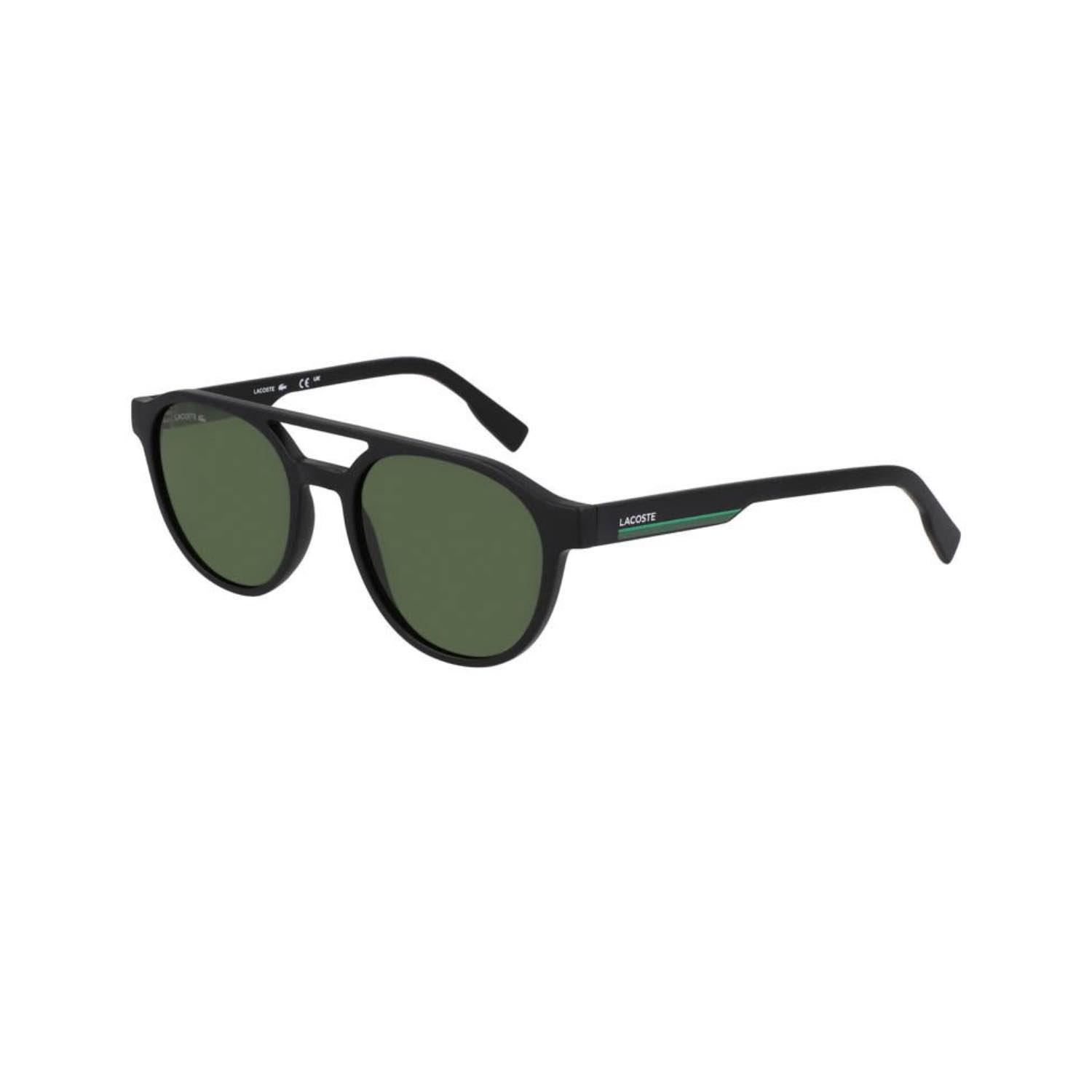 Lacoste L 6008S 002 53 Erkek Oval Siyah Kemik Güneş Gözlüğü