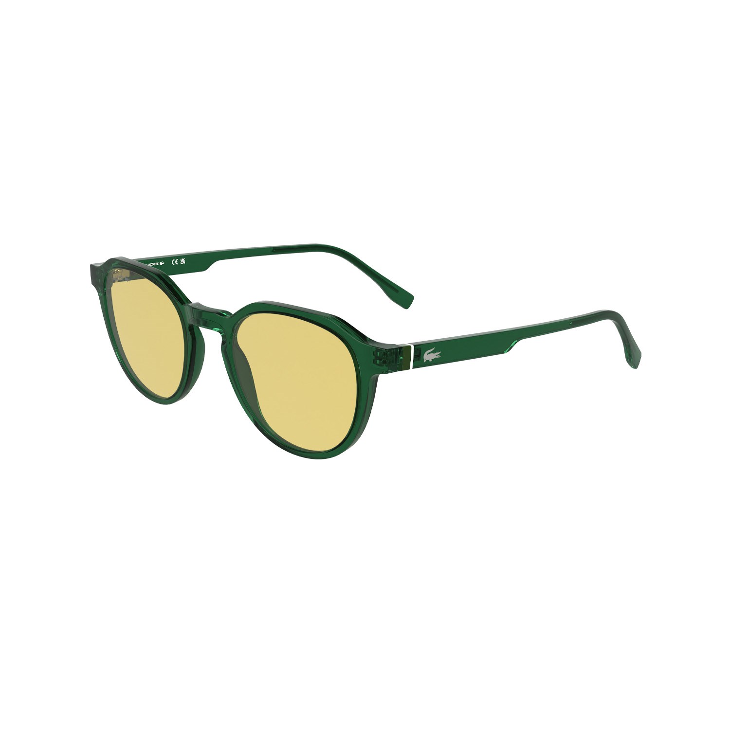 Lacoste L 6052S 301 51 Unisex Oval Şeffaf Yeşil Kemik Güneş Gözlüğü