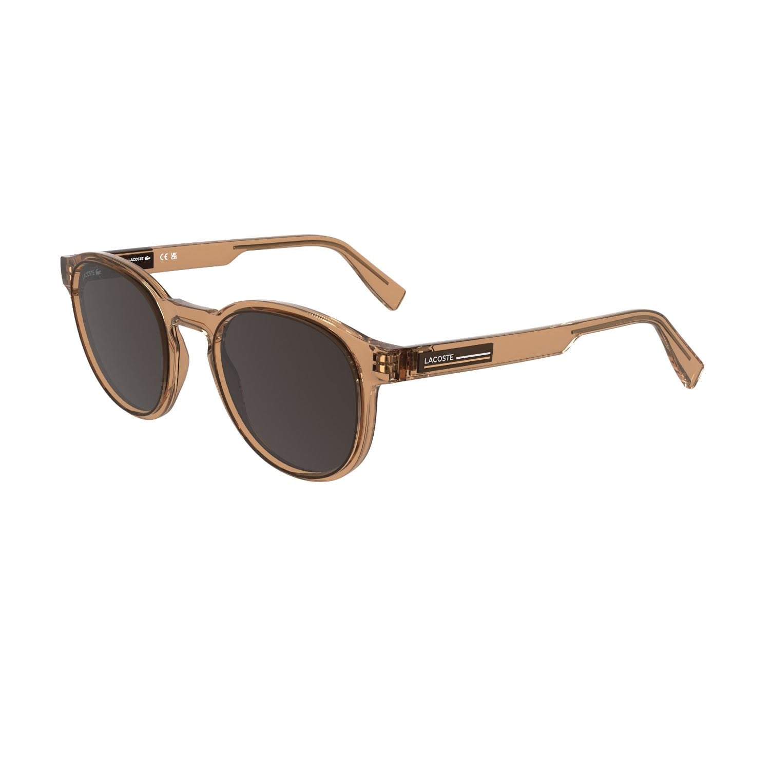 Lacoste L 6055S 204 51 Unisex Oval Aynalı Şeffaf Bakır Kemik Güneş Gözlüğü