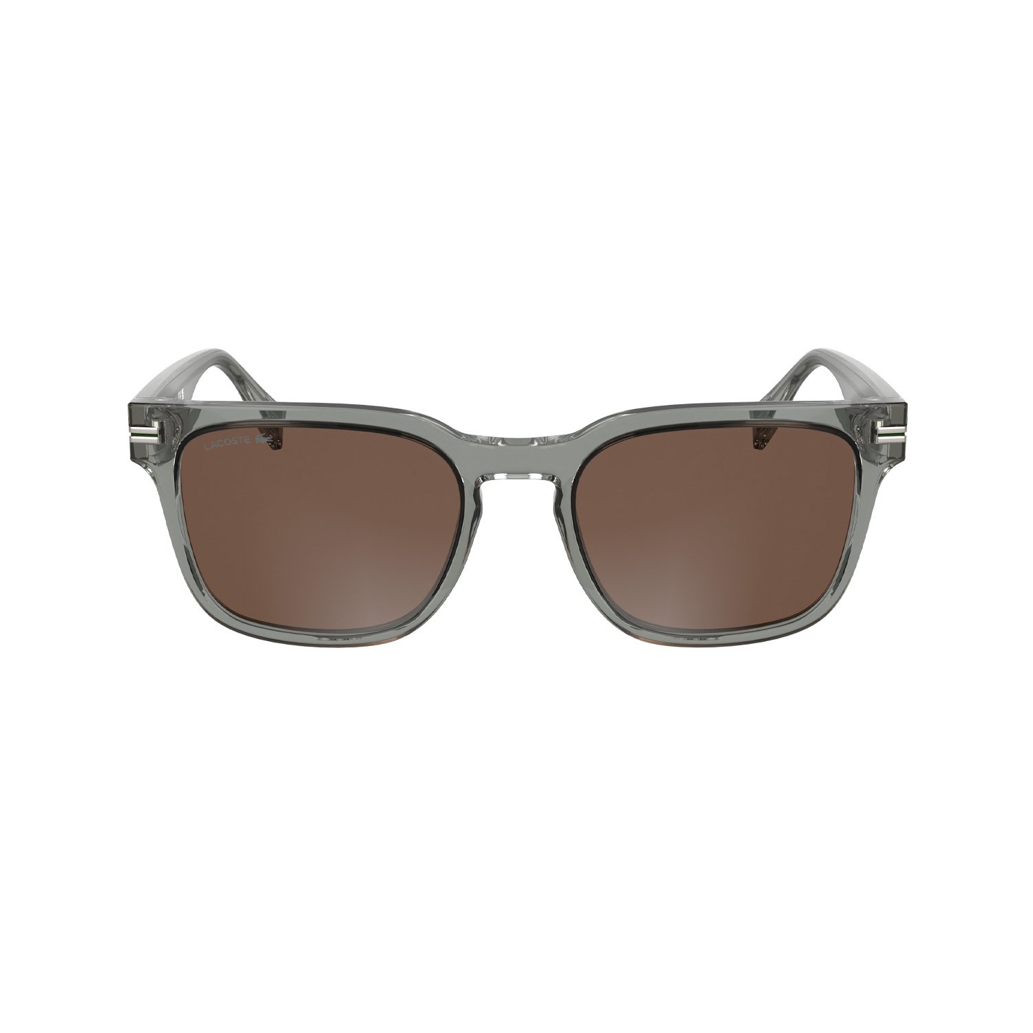Lacoste L 6065S 038 54 Unisex Kare Şeffaf Gri Kemik Güneş Gözlüğü