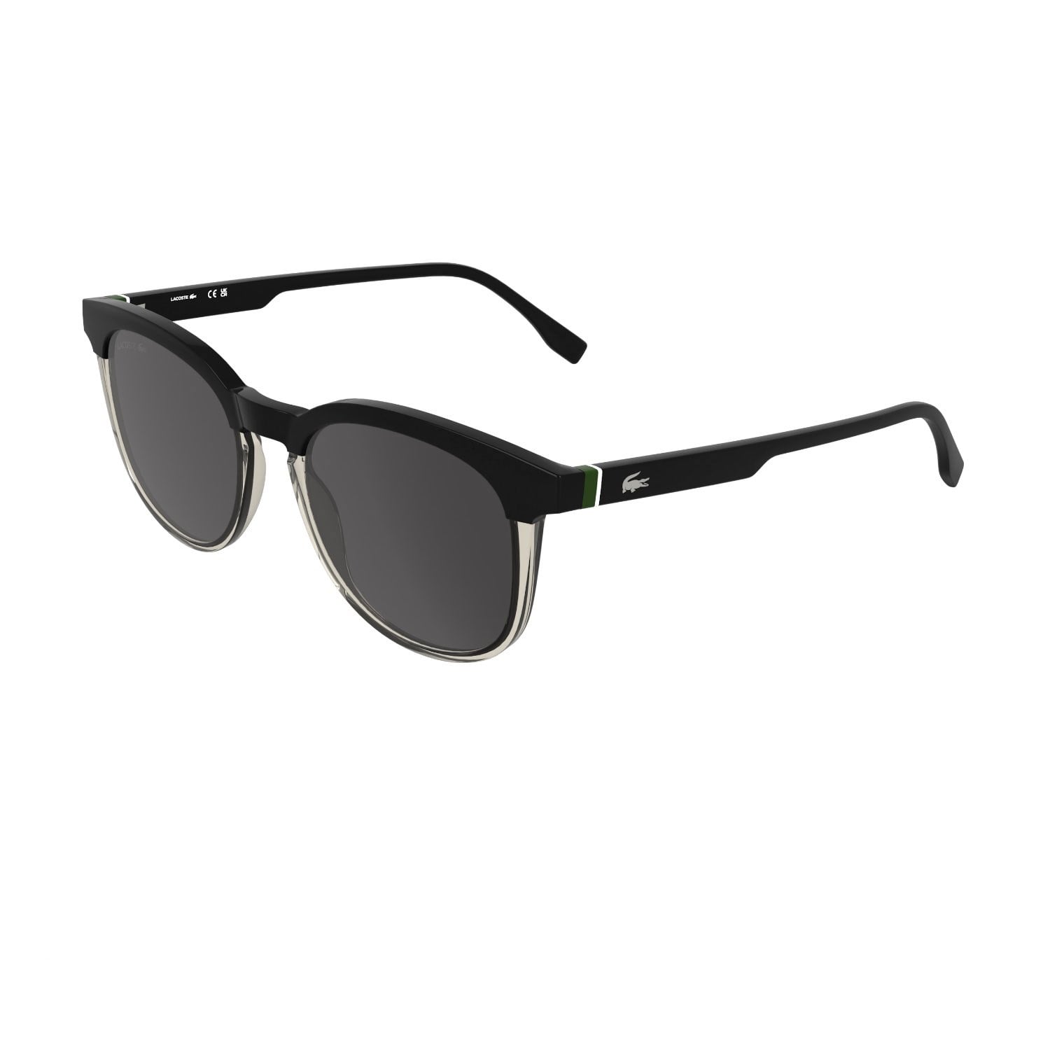 Lacoste L 6073S 001 52 Erkek Oval Siyah Kemik Güneş Gözlüğü