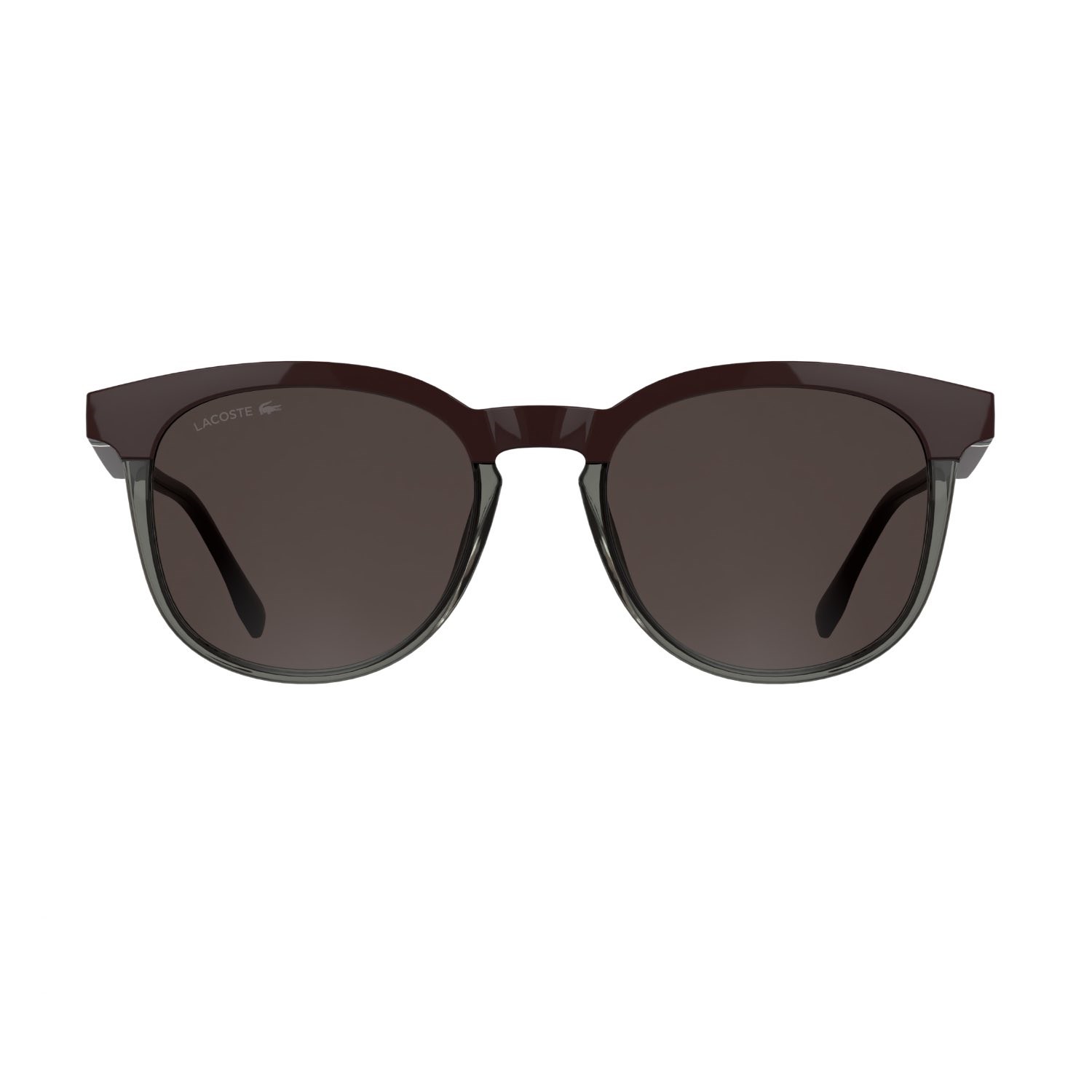Lacoste L 6073S 601 52 Unisex Oval Bordo Şeffaf Gri Çok Renkli Kemik Güneş Gözlüğü