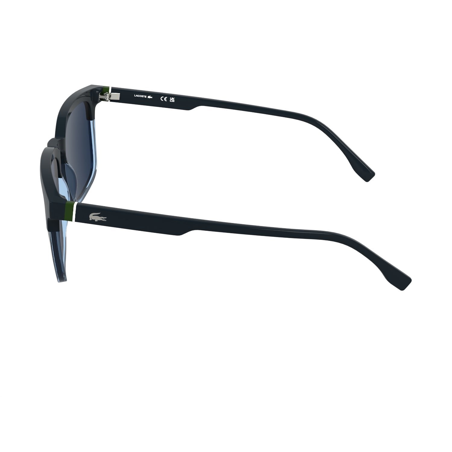 Lacoste L 6074S 410 56 Unisex Dikdörtgen Mavi Şeffaf Mavi Çok Renkli Kemik Güneş Gözlüğü