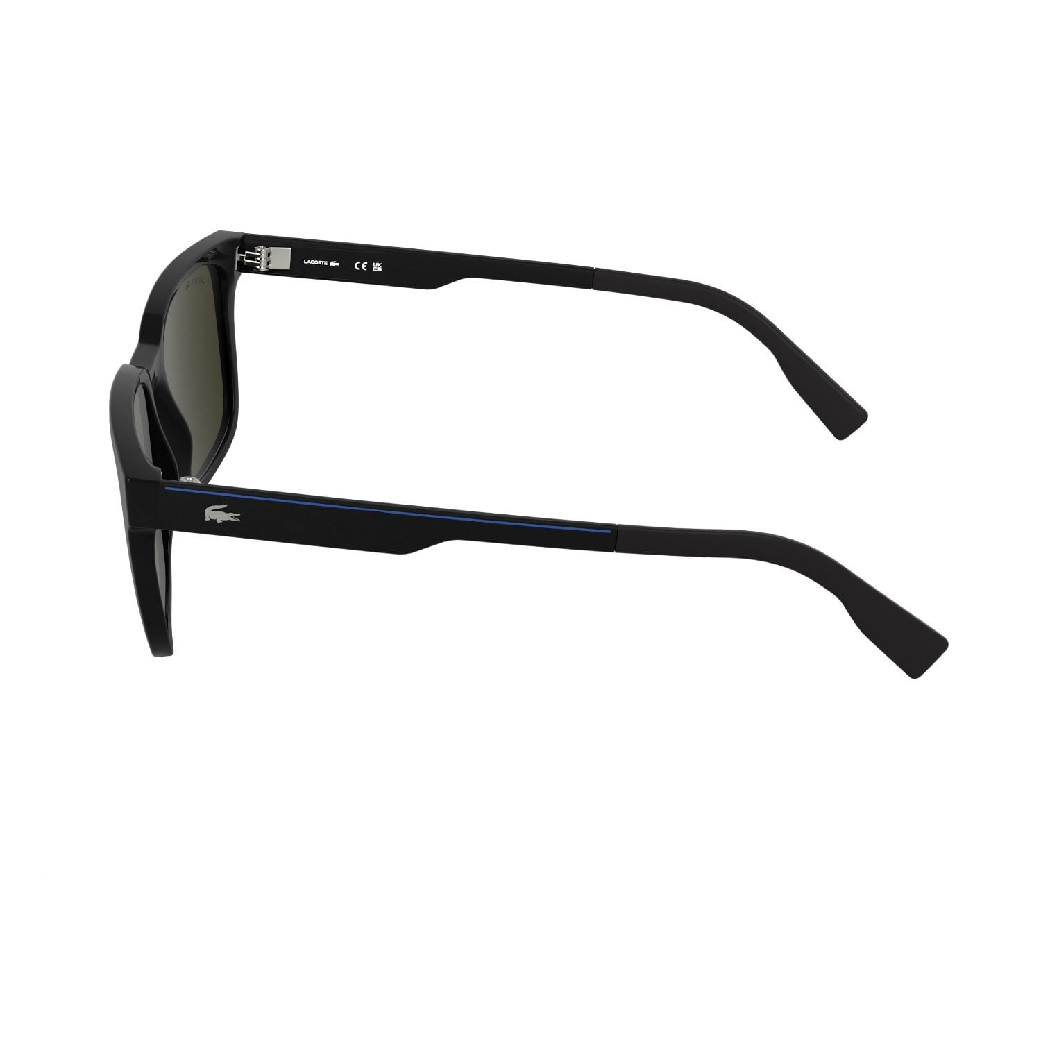 Lacoste L 6077S 001 55 Unisex Dikdörtgen Siyah Aynalı Kemik Güneş Gözlüğü