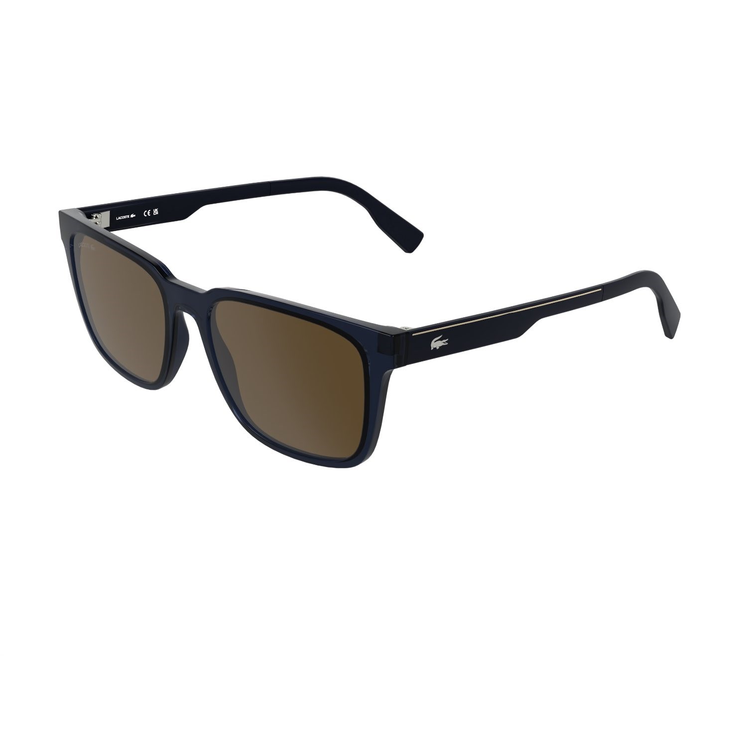 Lacoste L 6077S 410 55 Unisex Dikdörtgen Mavi Kemik Güneş Gözlüğü