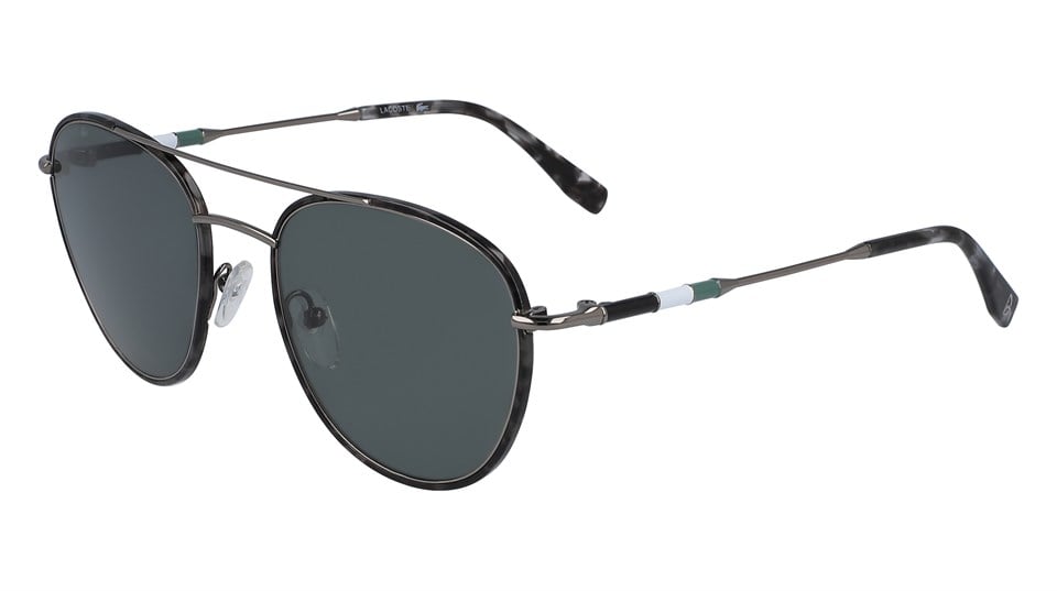 Lacoste L 102SND 033 Unisex Damla Gri Metal Güneş Gözlüğü