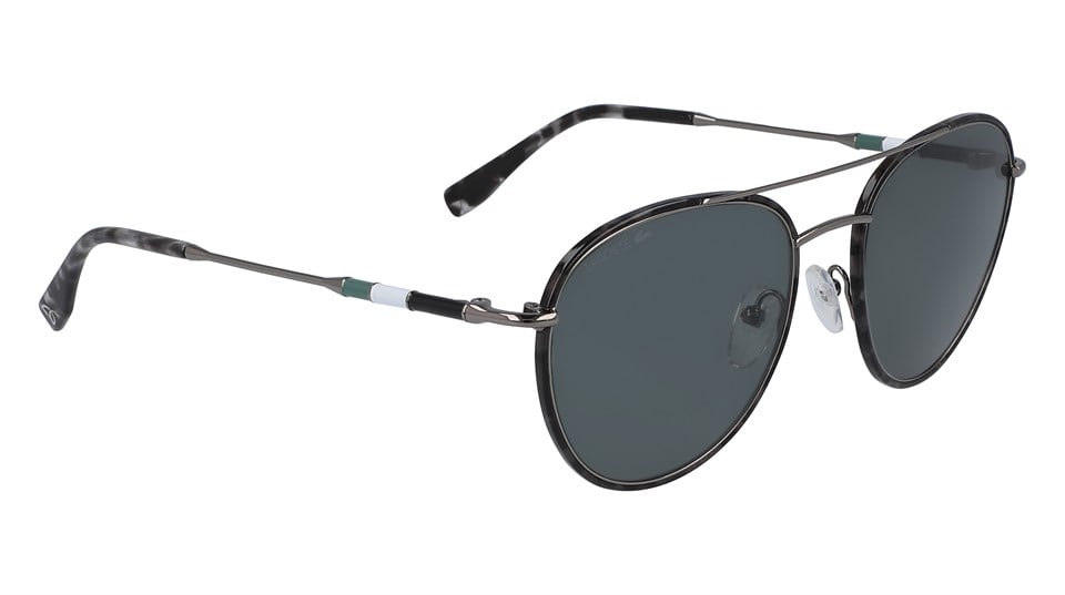 Lacoste L 102SND 033 Unisex Damla Gri Metal Güneş Gözlüğü