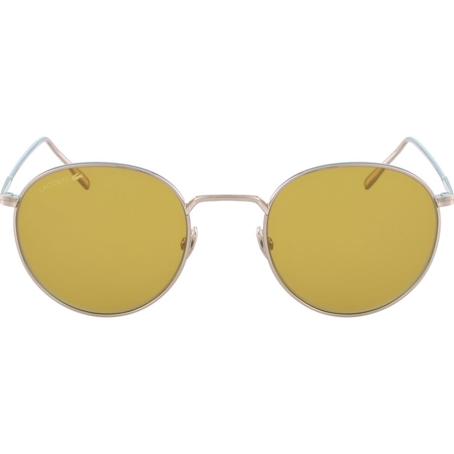 Lacoste L 202SPC 718 50 Unisex Yuvarlak Gold Metal Güneş Gözlüğü