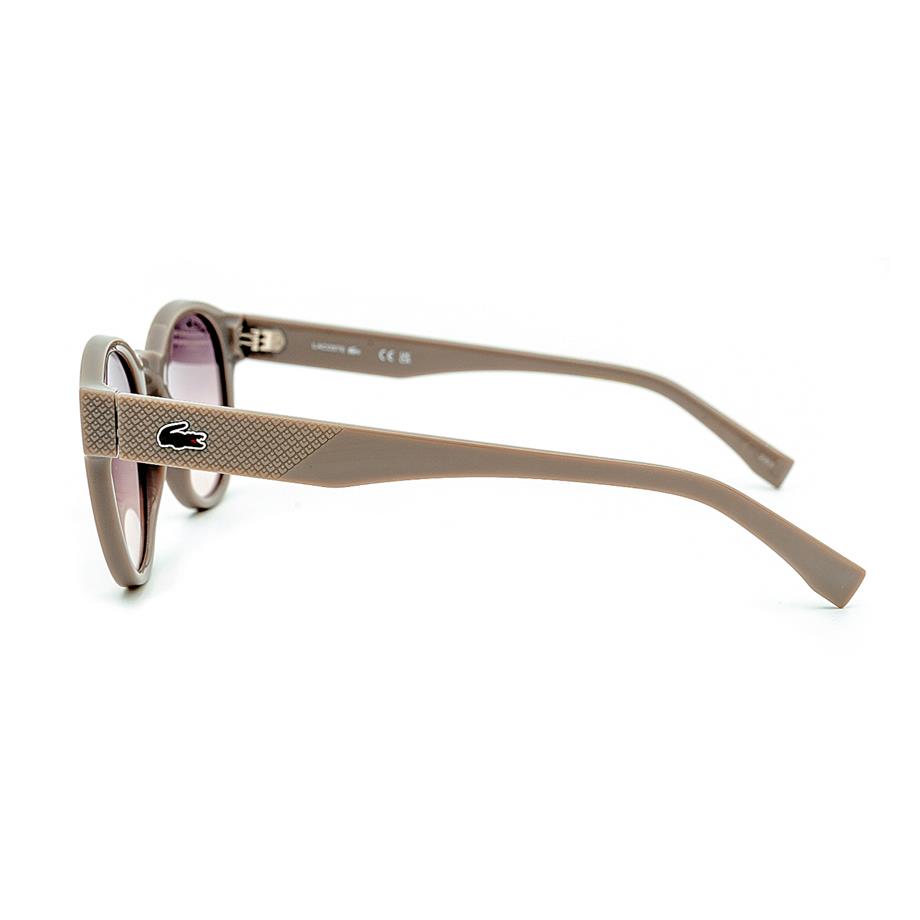 Lacoste L 6000S 038 51 Unisex Oval Bej Kemik Güneş Gözlüğü