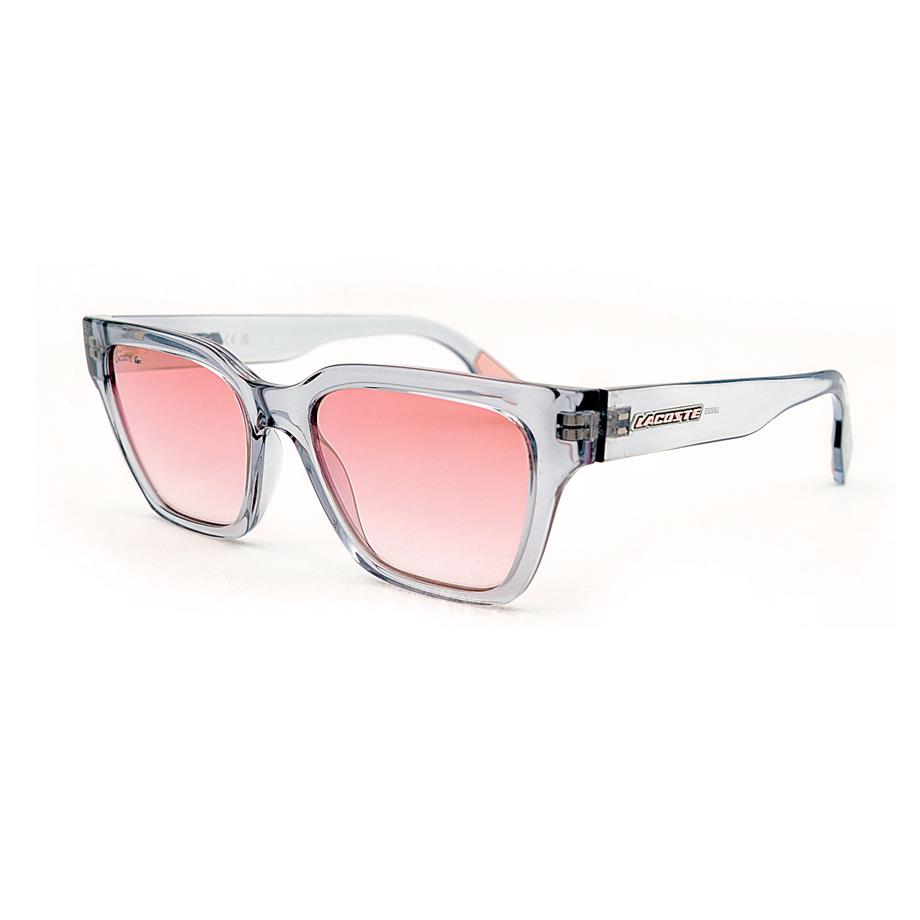 Lacoste L 6002S 038 53 Unisex Geometrik Şeffaf Kemik  Güneş Gözlüğü