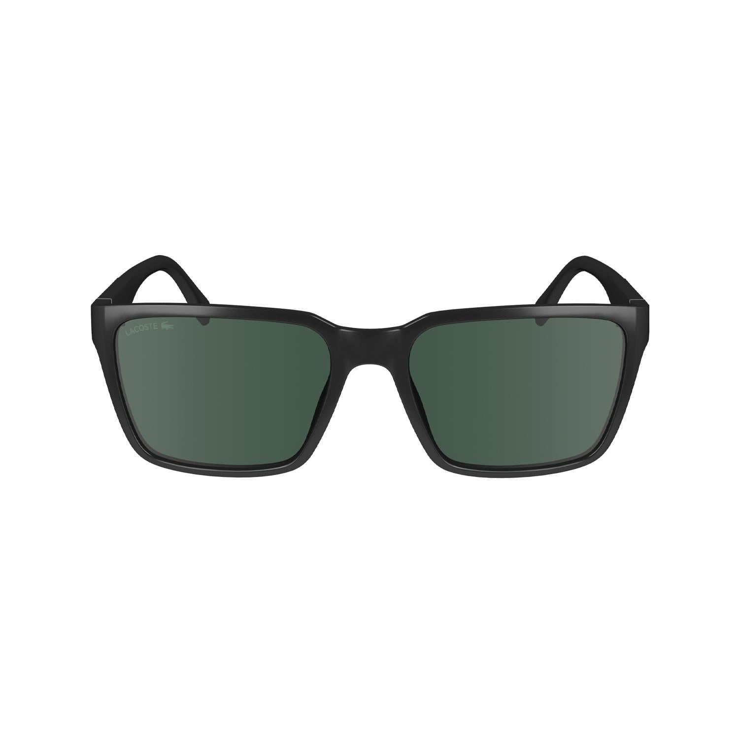 Lacoste L 6011S 001 56 Unisex Dikdörtgen Parlak Siyah Kemik Güneş Gözlüğü