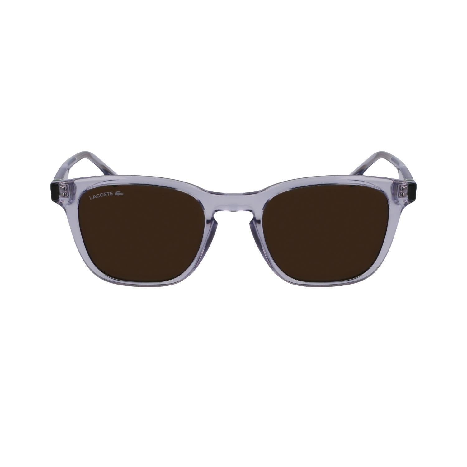 Lacoste L6040S 035 51 Unisex Oval Şeffaf Gri Kemik Güneş Gözlüğü