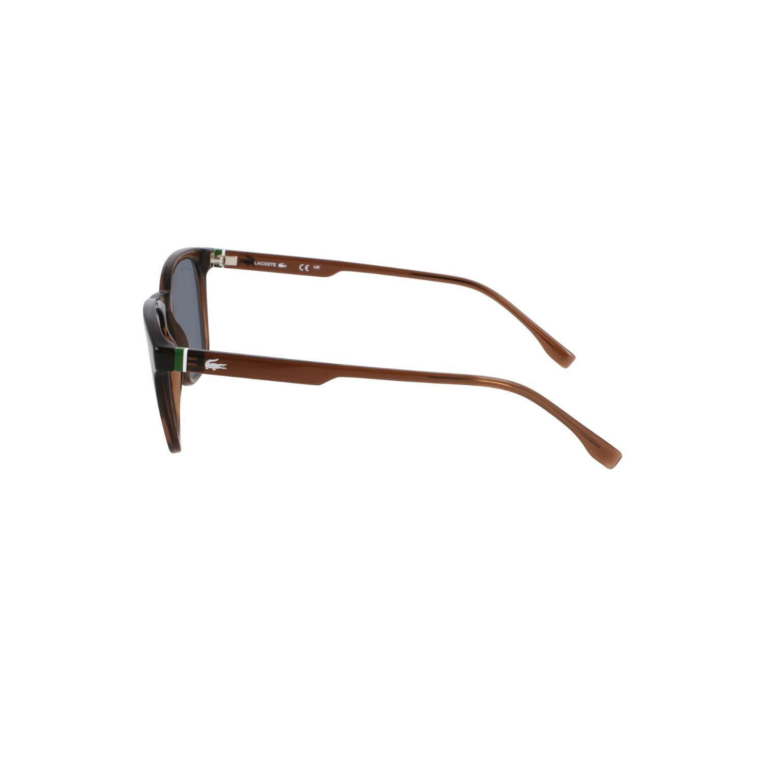 Lacoste L6040S 210 51 Unisex Oval Şeffaf Kahverengi Kemik Güneş Gözlüğü