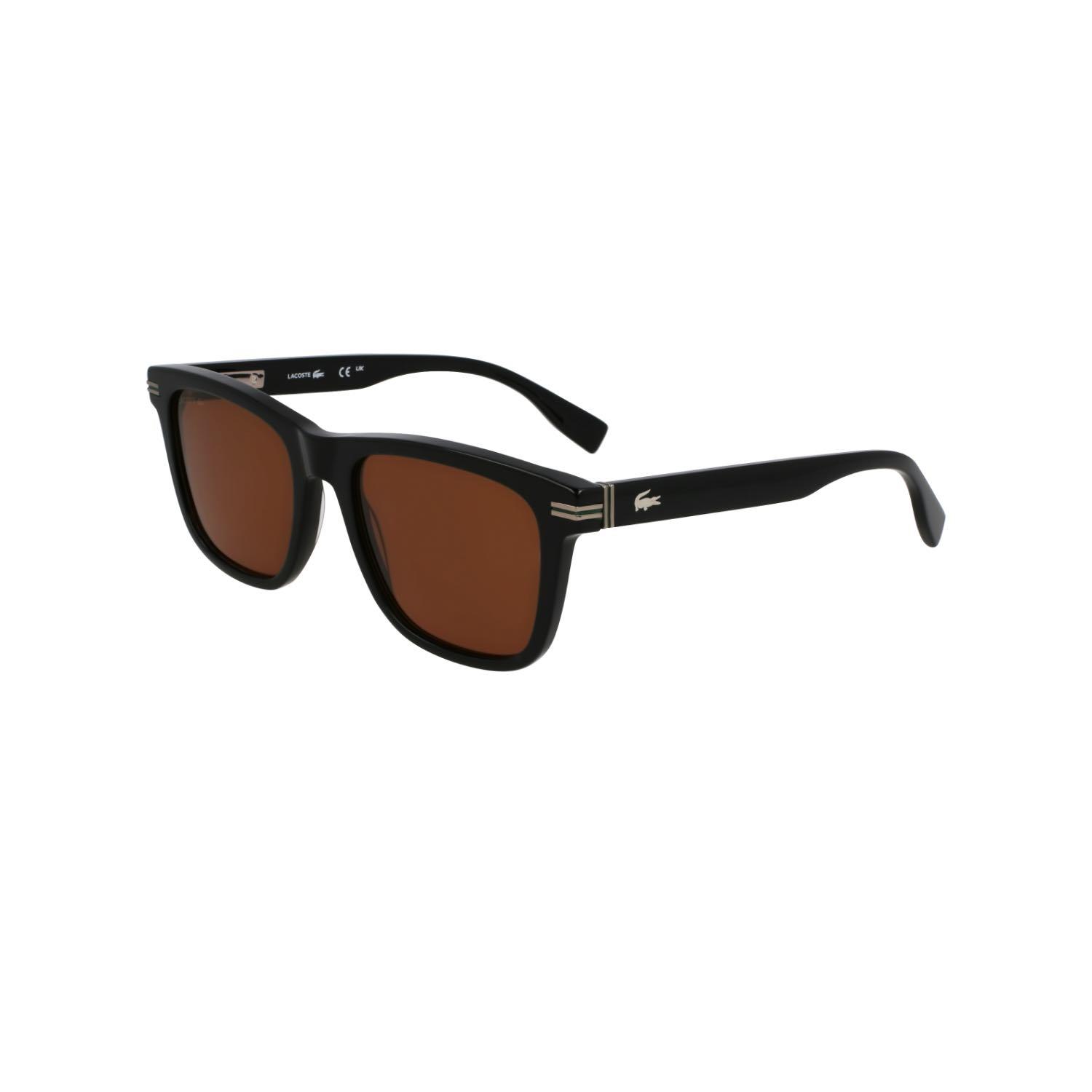 Lacoste L 6045S 001 54 Erkek Dikdörtgen Siyah Kemik Güneş Gözlüğü