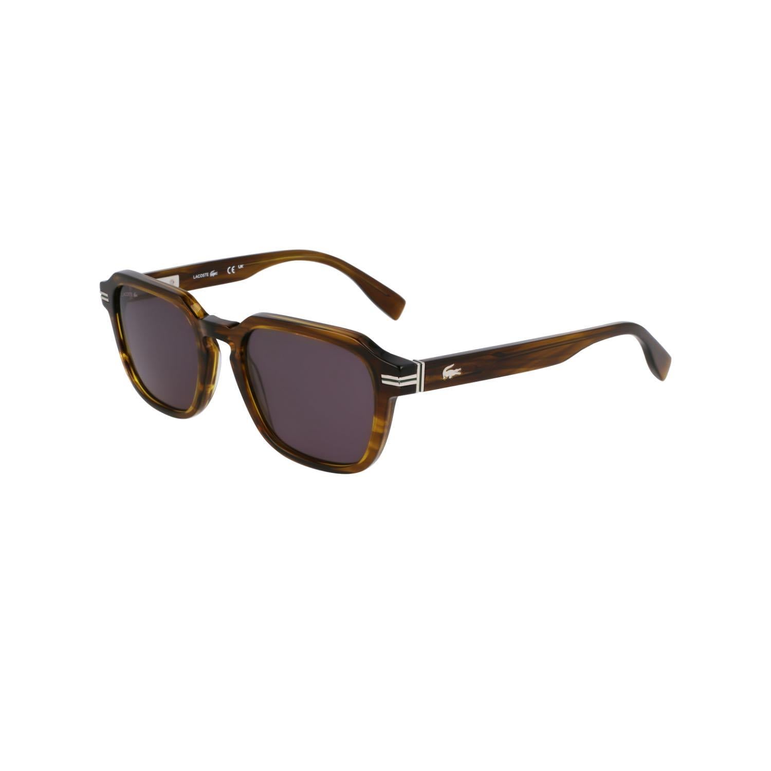 Lacoste L 6046S 275 52 Erkek Kare Kırçıllı Kahverengi Kemik Güneş Gözlüğü