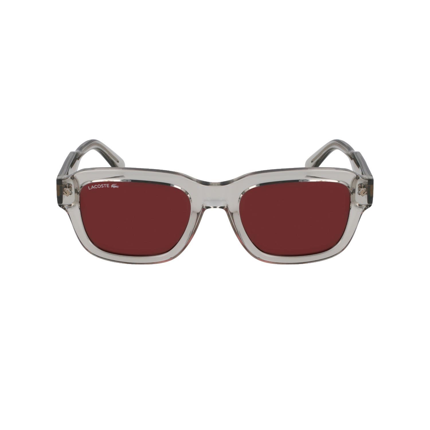 Lacoste L6048S 038 51 Unisex Kare Şeffaf Kemik Güneş Gözlüğü