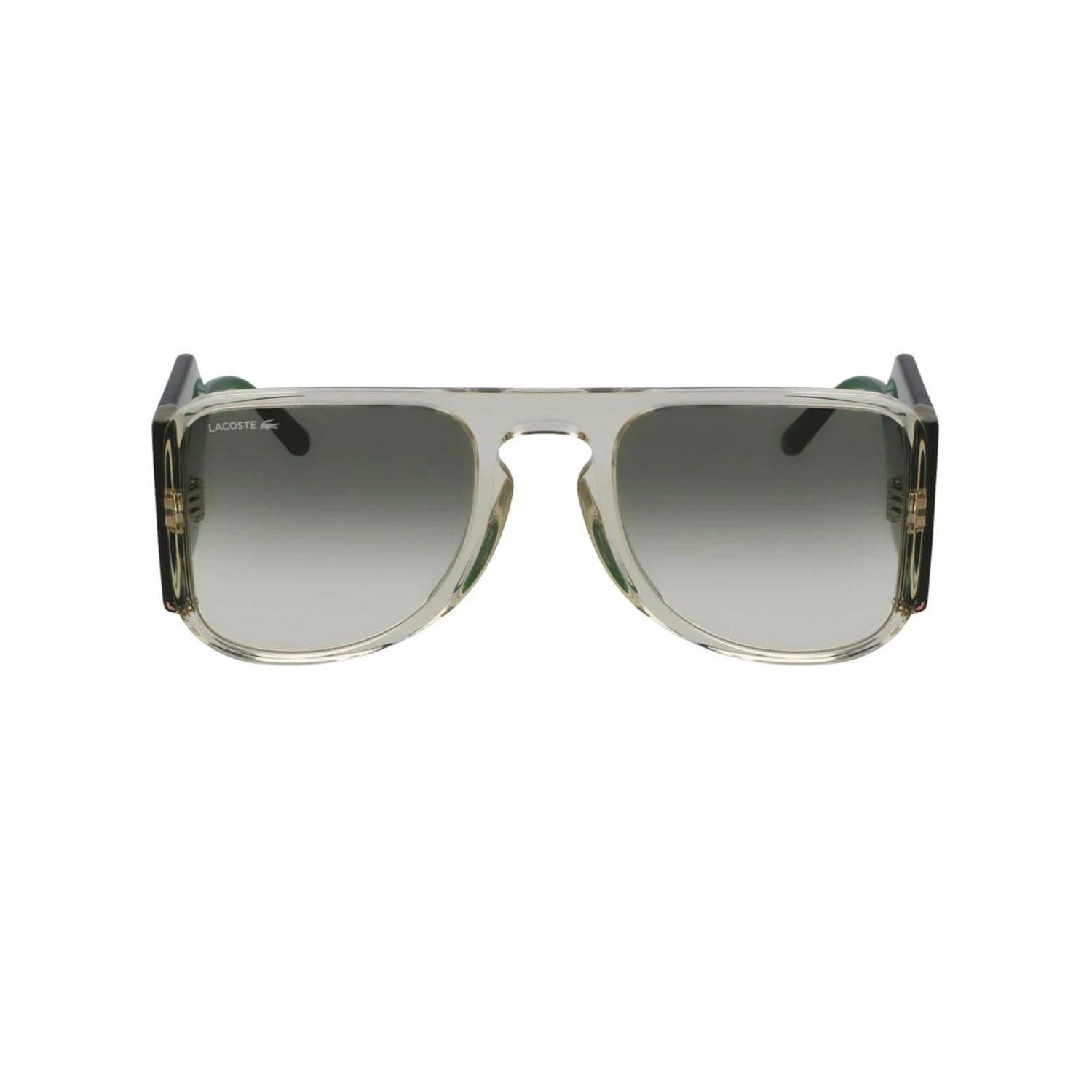 Lacoste L6064S 315 55 Unisex Kare Şeffaf Yeşil Kemik Güneş Gözlüğü
