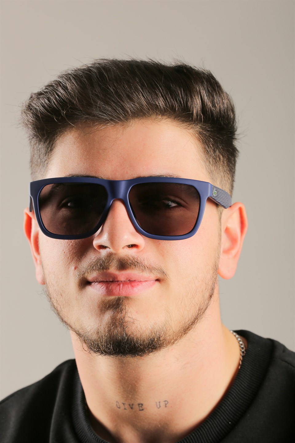 Lacoste L 732S 414 56 Erkek Dikdörtgen Lacivert Kemik Güneş Gözlüğü