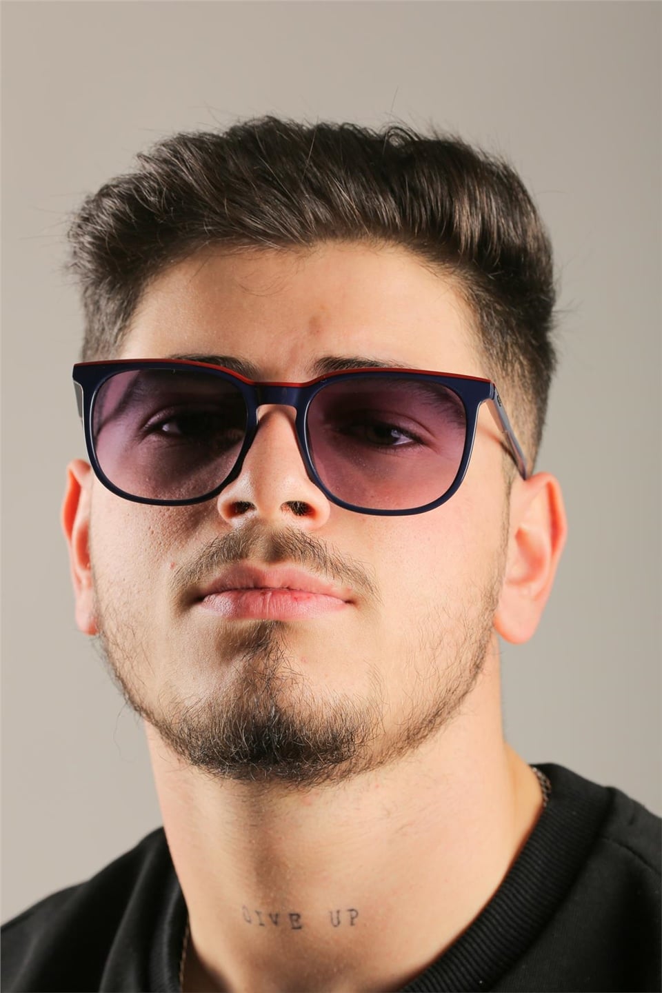Lacoste L 925S 424 54 Erkek Dikdörtgen Lacivert Kemik Güneş Gözlüğü