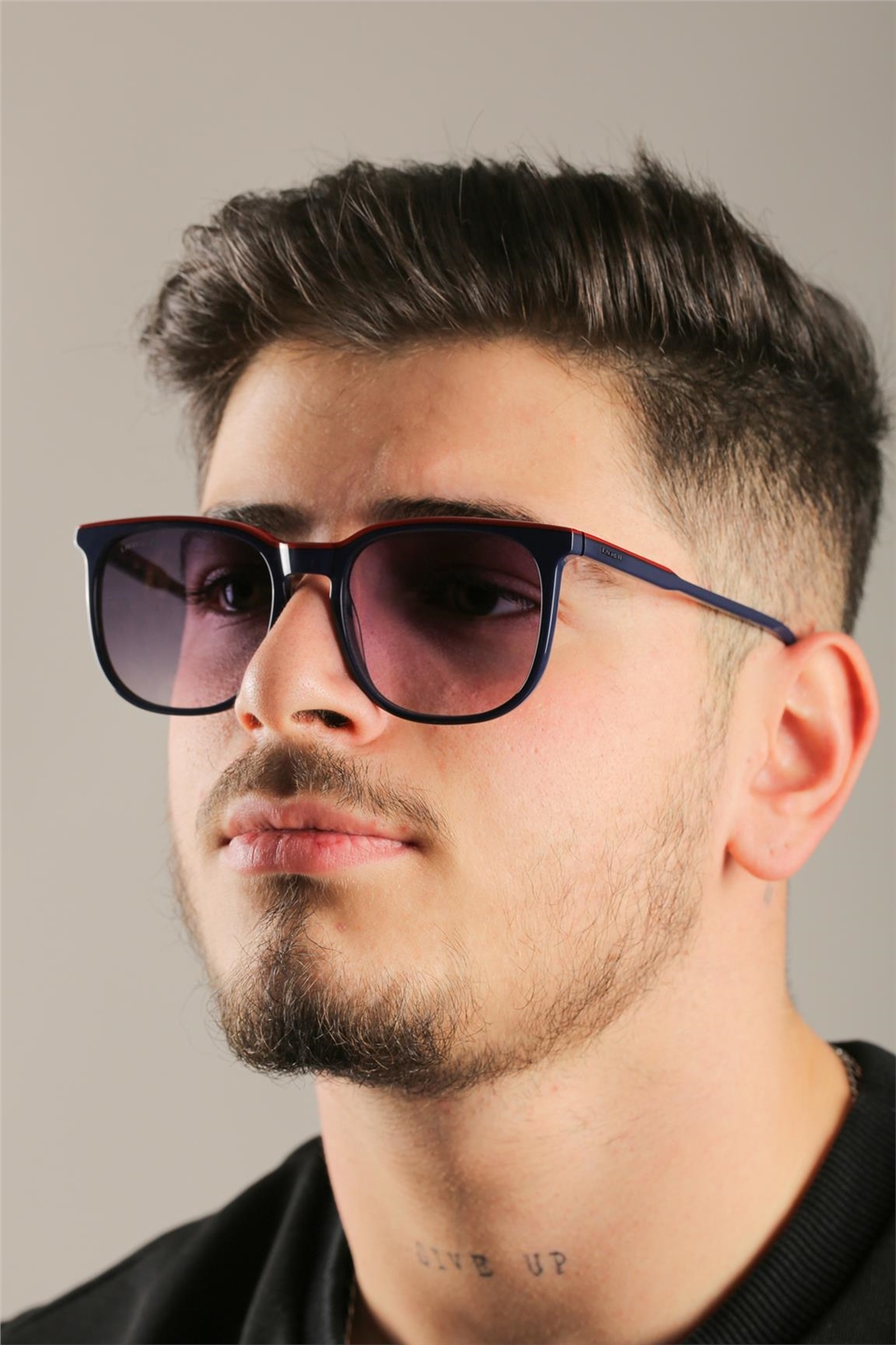 Lacoste L 925S 424 54 Erkek Dikdörtgen Lacivert Kemik Güneş Gözlüğü