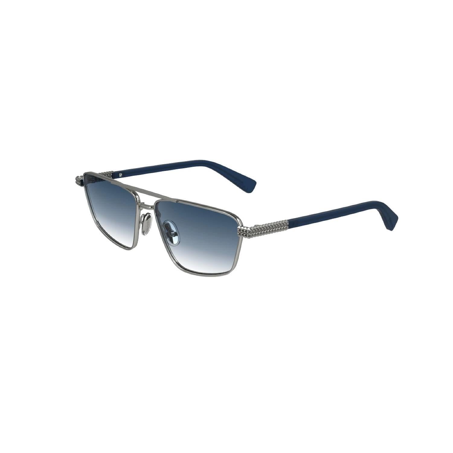 Lanvin LNV 133S 035 58 Unisex Dikdörtgen Gümüş Metal Güneş Gözlüğü