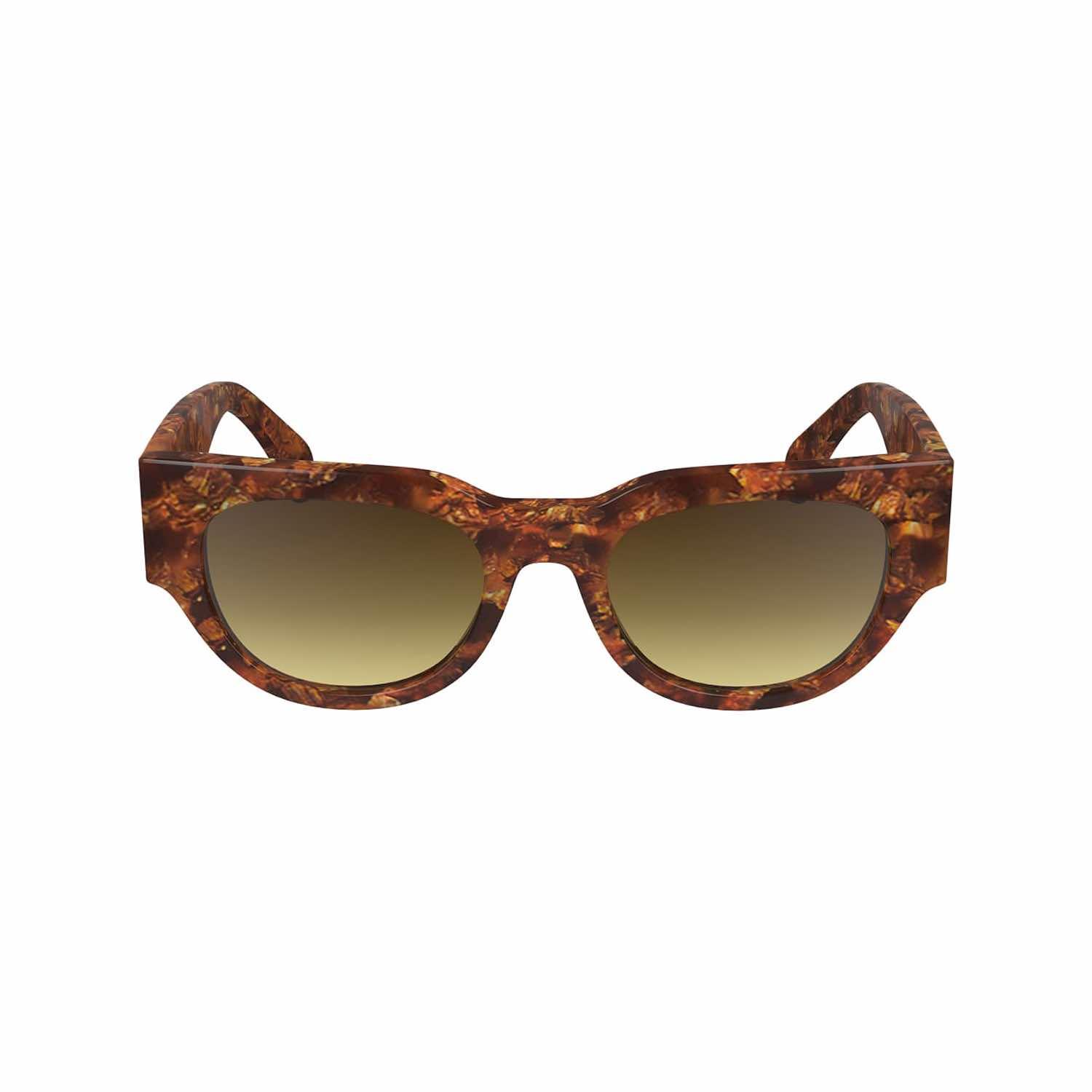 Lanvin Lnv 670s 730 51 Kadın Oval Kırçıllı Kahverengi Kemik Güneş Gözlüğü