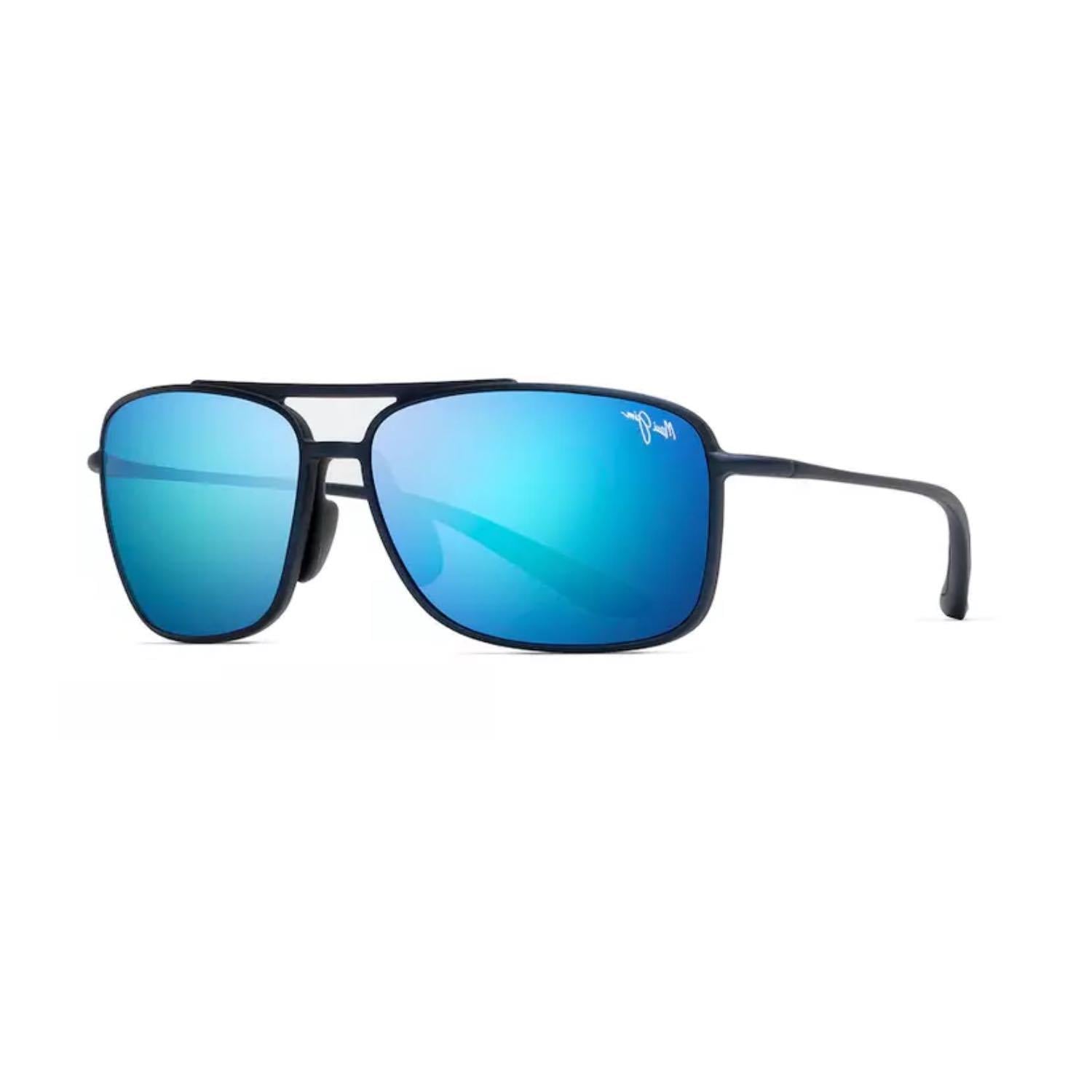 Maui Jim MJ 0437S 003 03M 62 Polarize Erkek Pilot Siyah Kemik Güneş Gözlüğü 