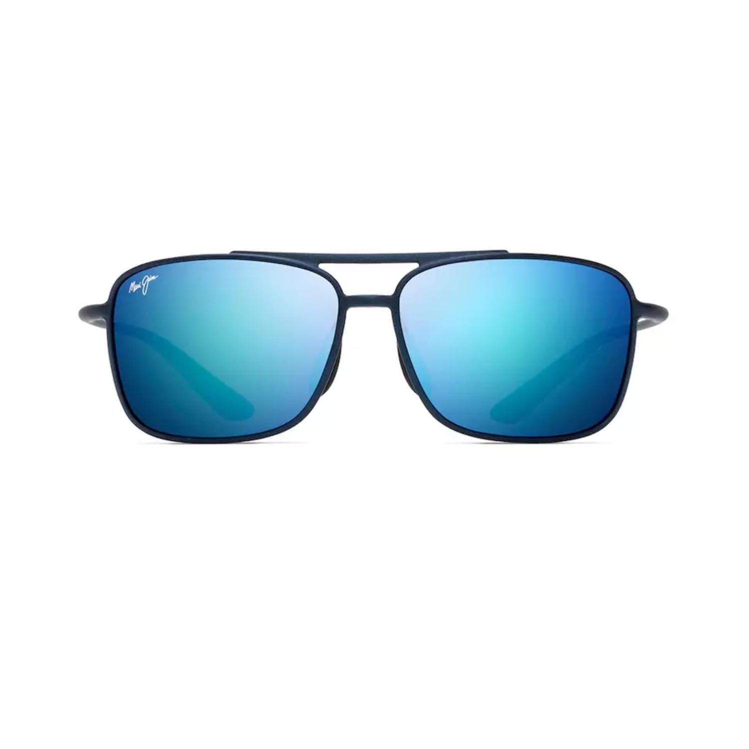 Maui Jim MJ 0437S 003 03M 62 Polarize Erkek Pilot Siyah Kemik Güneş Gözlüğü 