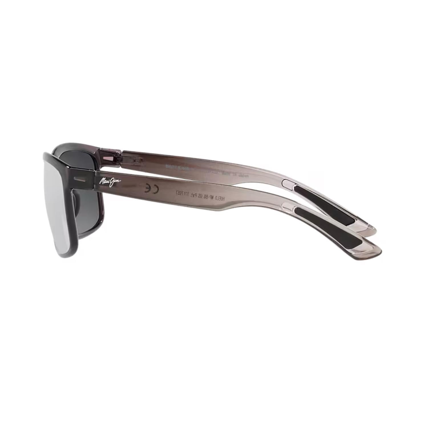 Maui Jim MJ 0449S 001 11 58 Polarize Unisex Dikdörtgen Şeffaf Gri Kemik Güneş Gözlüğü