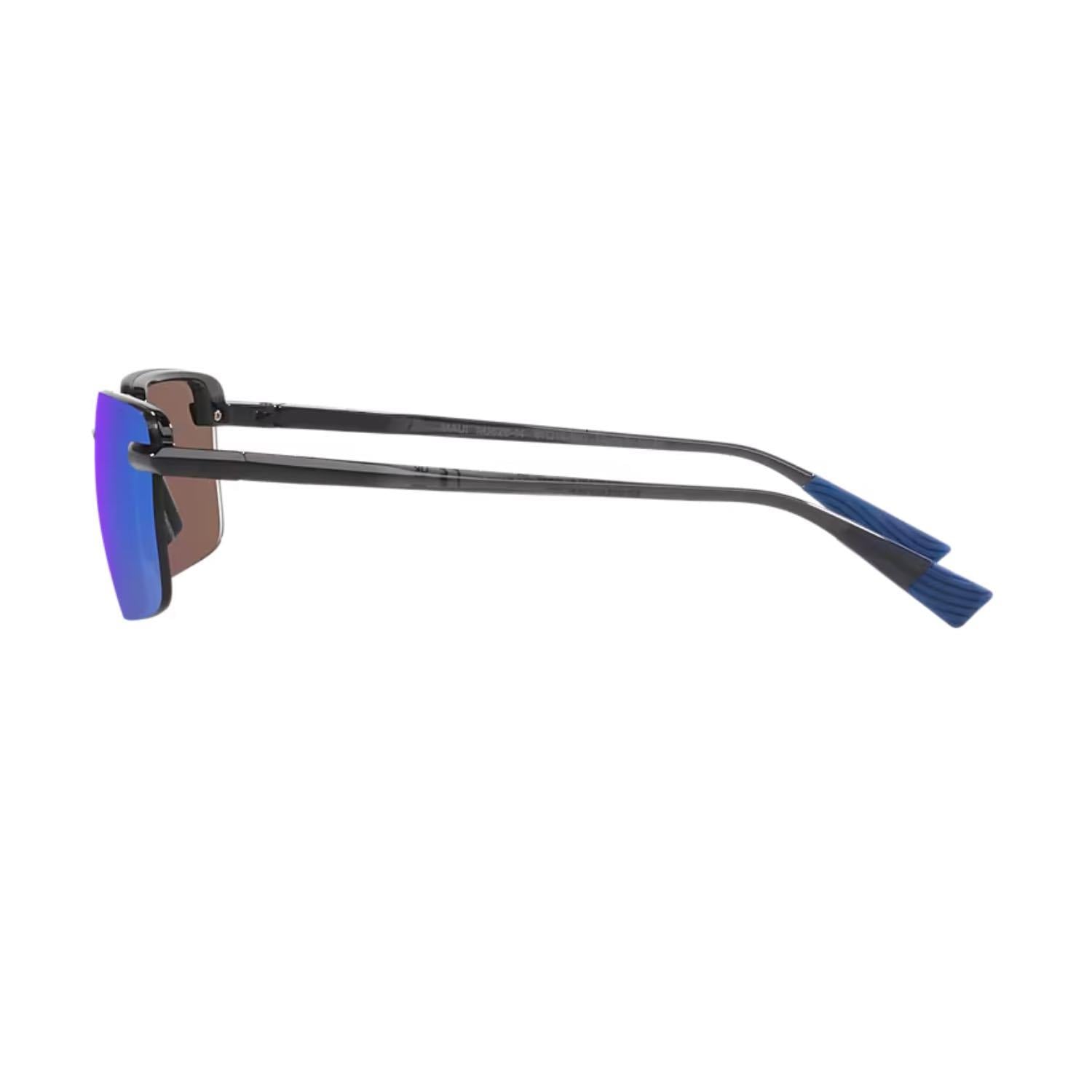 Maui Jim MJ 0626S 003 02 61 Polarize Unisex Dikdörtgen Füme Kemik Güneş Gözlüğü