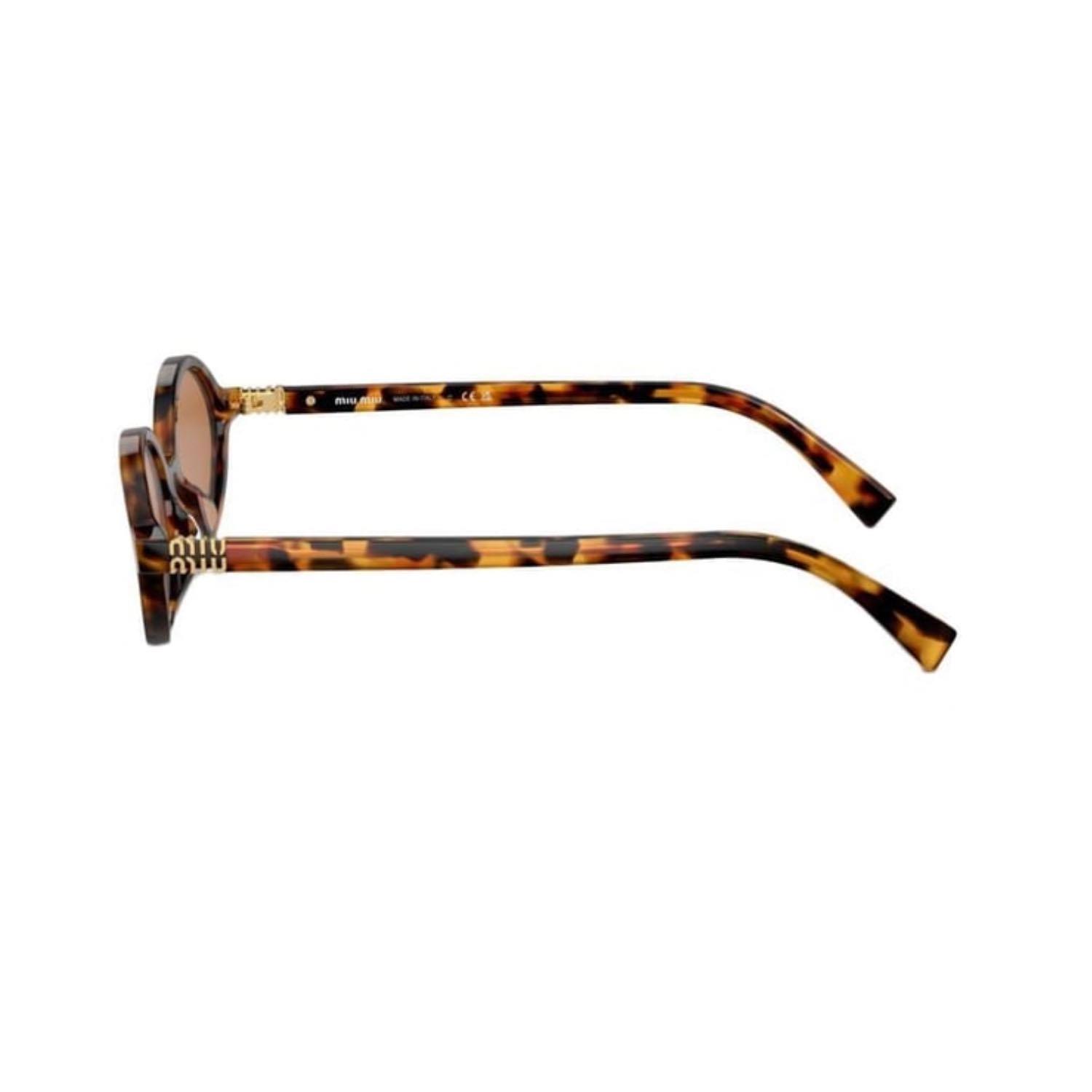 Miu Miu 04ZS 19P2Z1 50 Kadın Oval Kırçıllı Kahverengi Kemik Güneş Gözlüğü