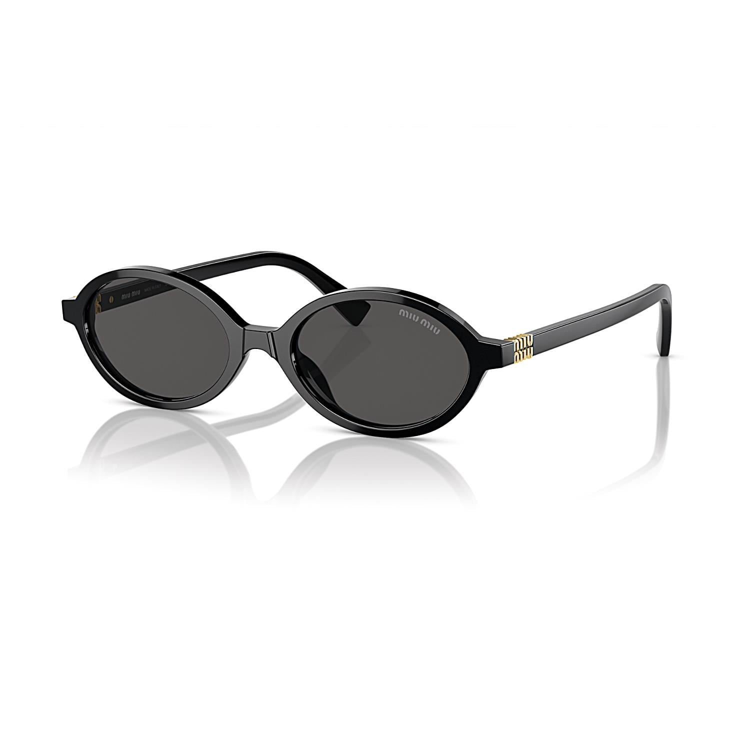 Miu Miu 04ZS 1AB5S0 50 Kadın Oval Siyah Kemik Güneş Gözlüğü