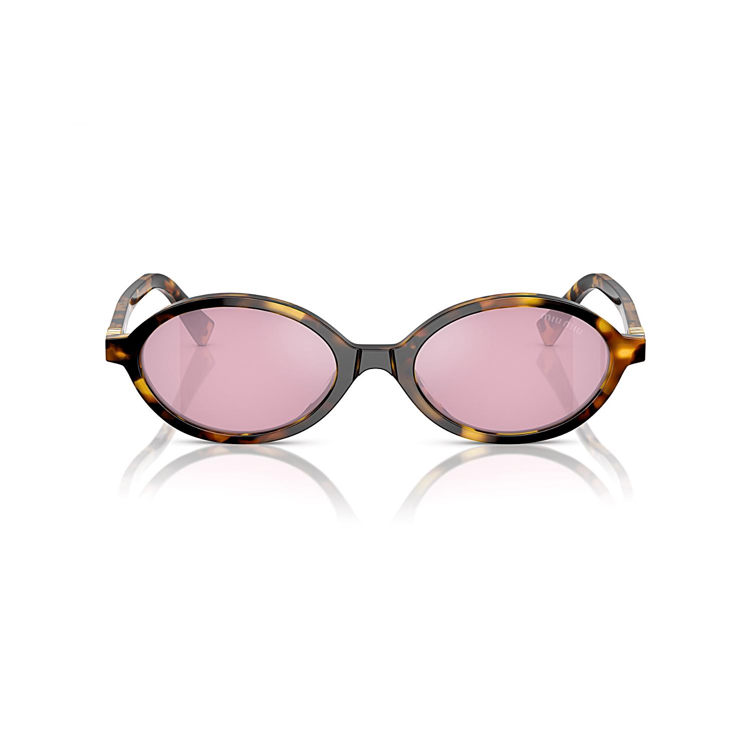 Miu Miu 04ZS VAU50D 50 Kadın Oval Kırçıllı Kahverengi Kemik Güneş Gözlüğü