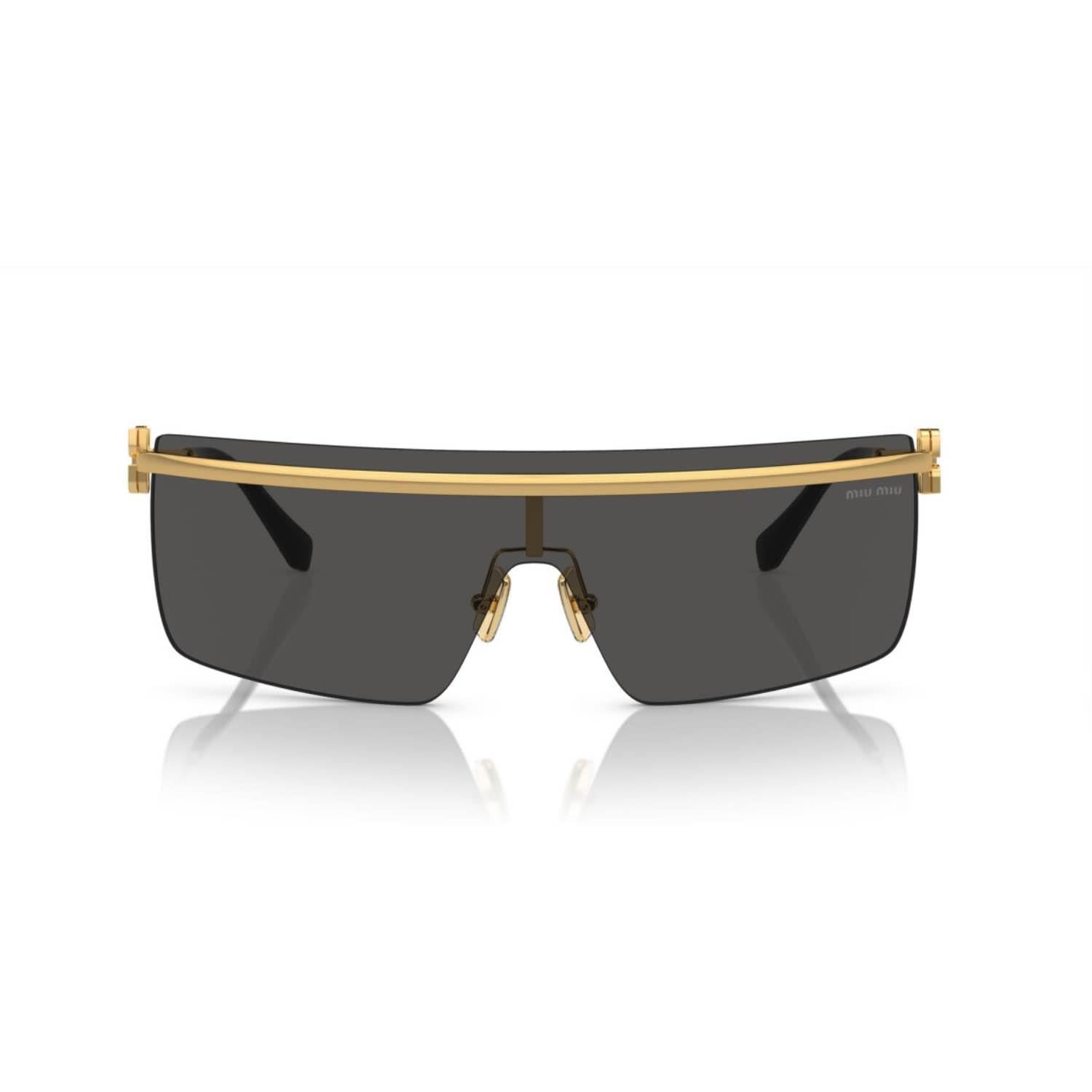 Miu Miu 50ZS 5AK5S0 42 Kadın Geometrik Gold Metal Güneş Gözlüğü