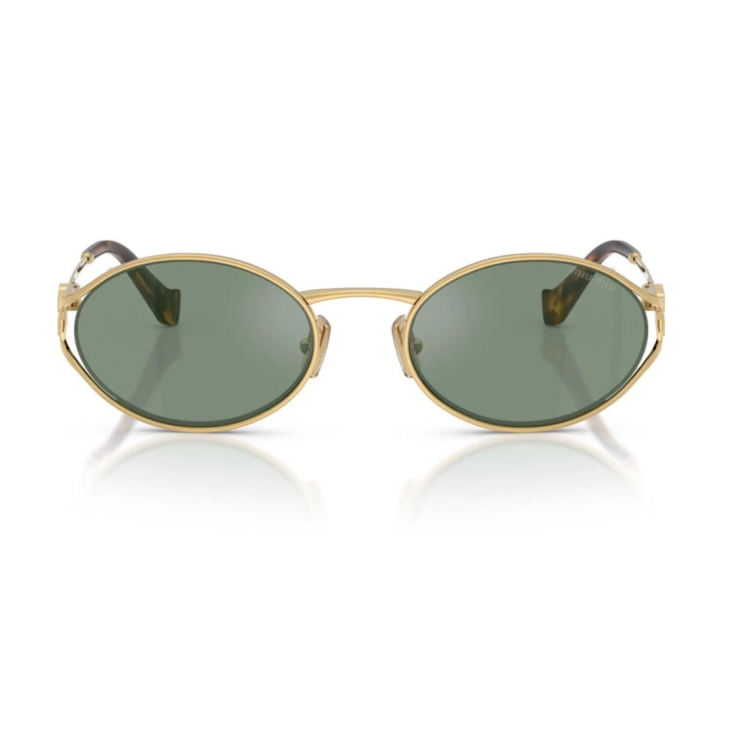 MIU MIU 52YS 5AK04M 54 Kadın Oval Gold Metal Güneş Gözlüğü