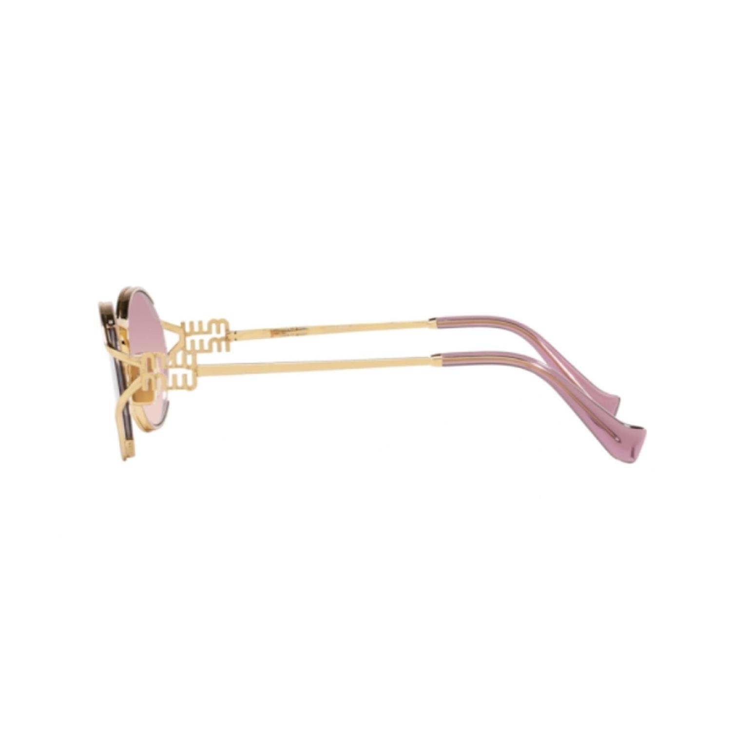 MIU MIU 52YS 5AK06S 54 Kadın Oval Gold Metal Güneş Gözlüğü