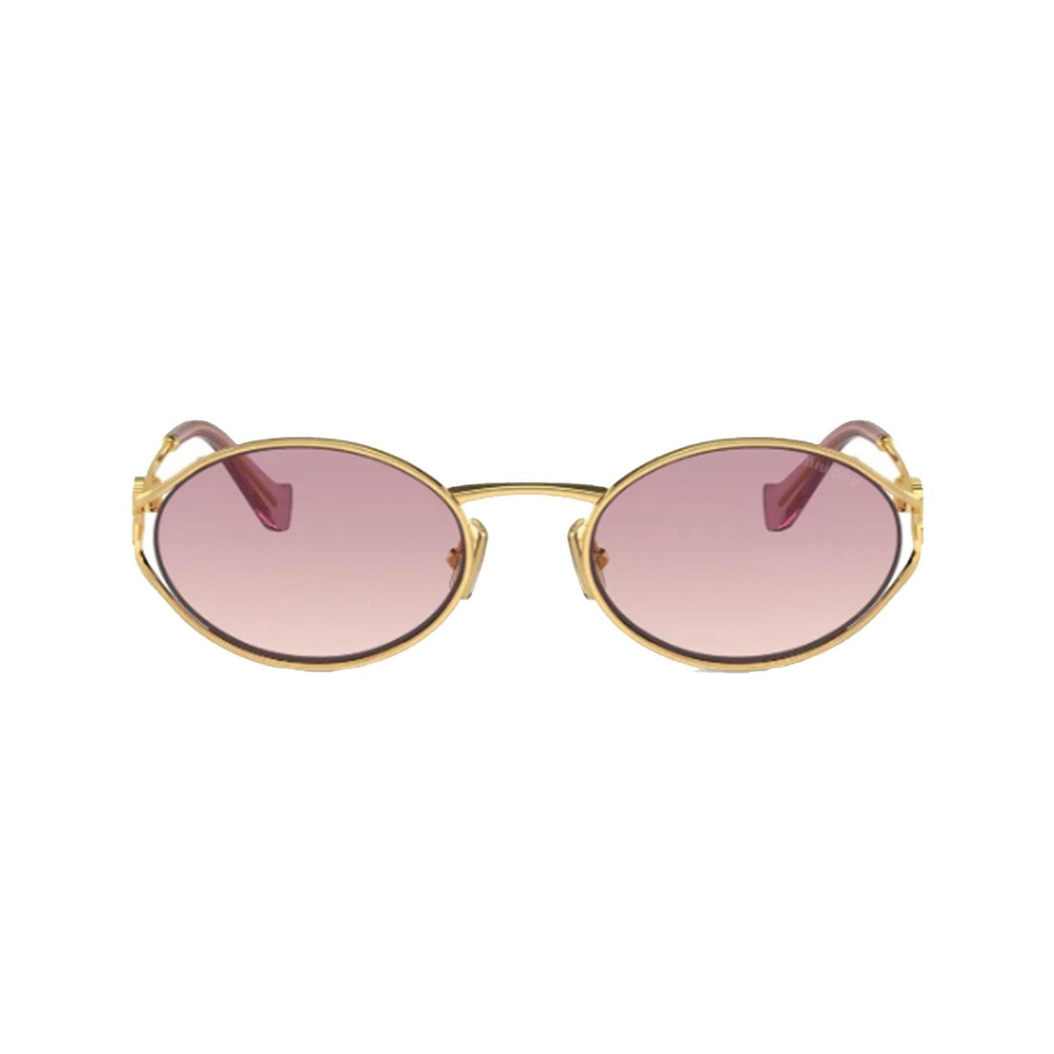 MIU MIU 52YS 5AK06S 54 Kadın Oval Gold Metal Güneş Gözlüğü