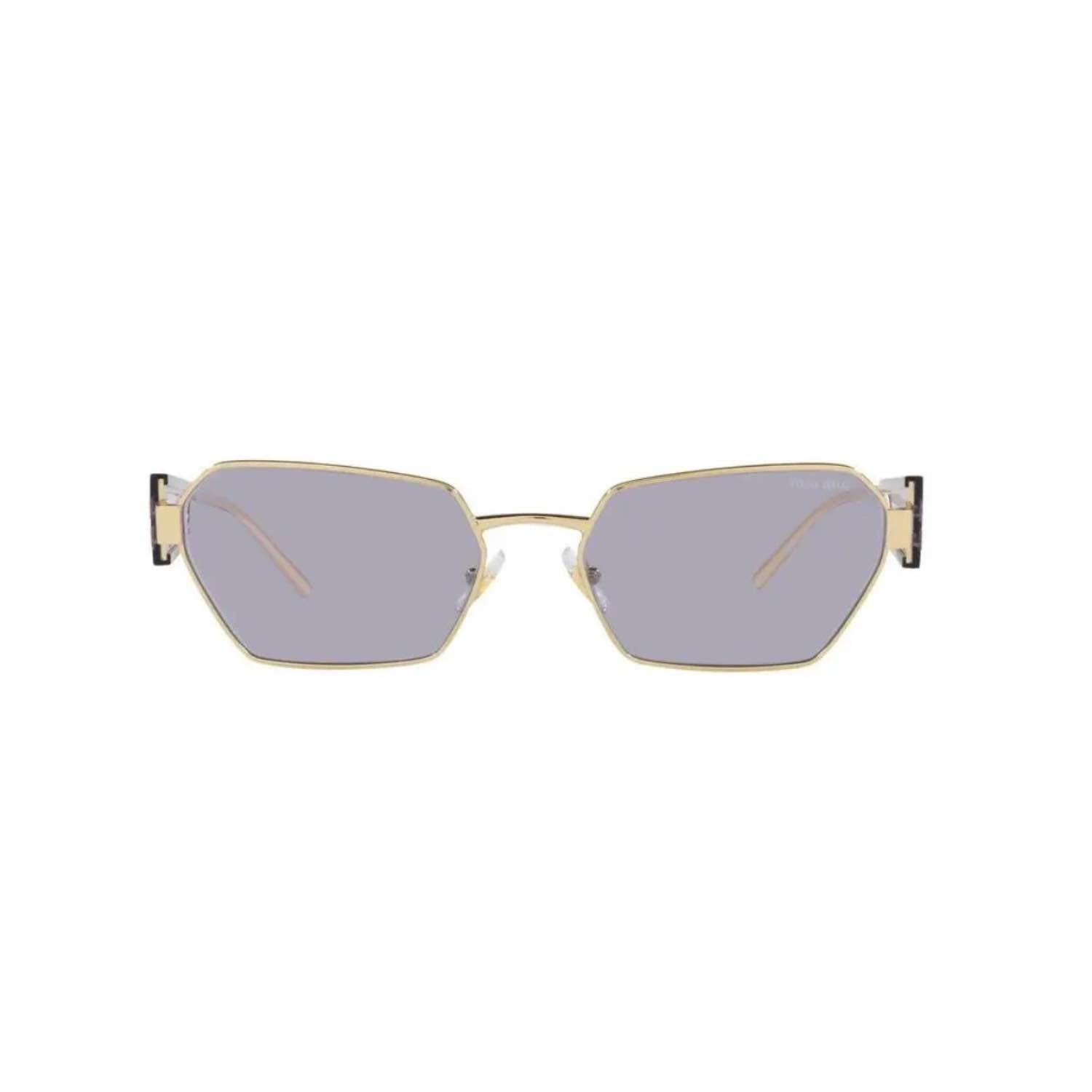 Miu Miu 53WS ZVN05S 58 Kadın Geometrik Gold Metal Güneş Gözlüğü