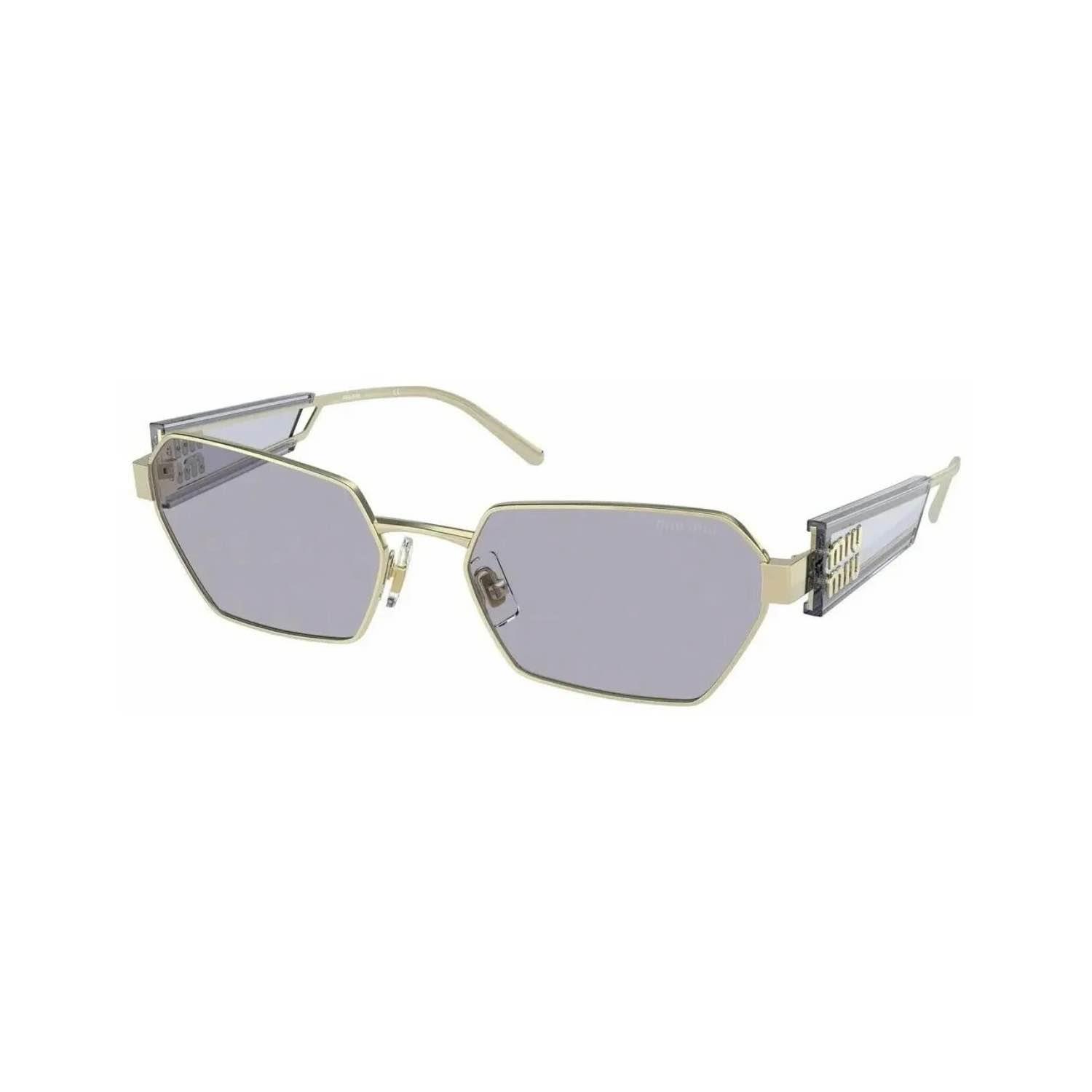 Miu Miu 53WS ZVN05S 58 Kadın Geometrik Gold Metal Güneş Gözlüğü