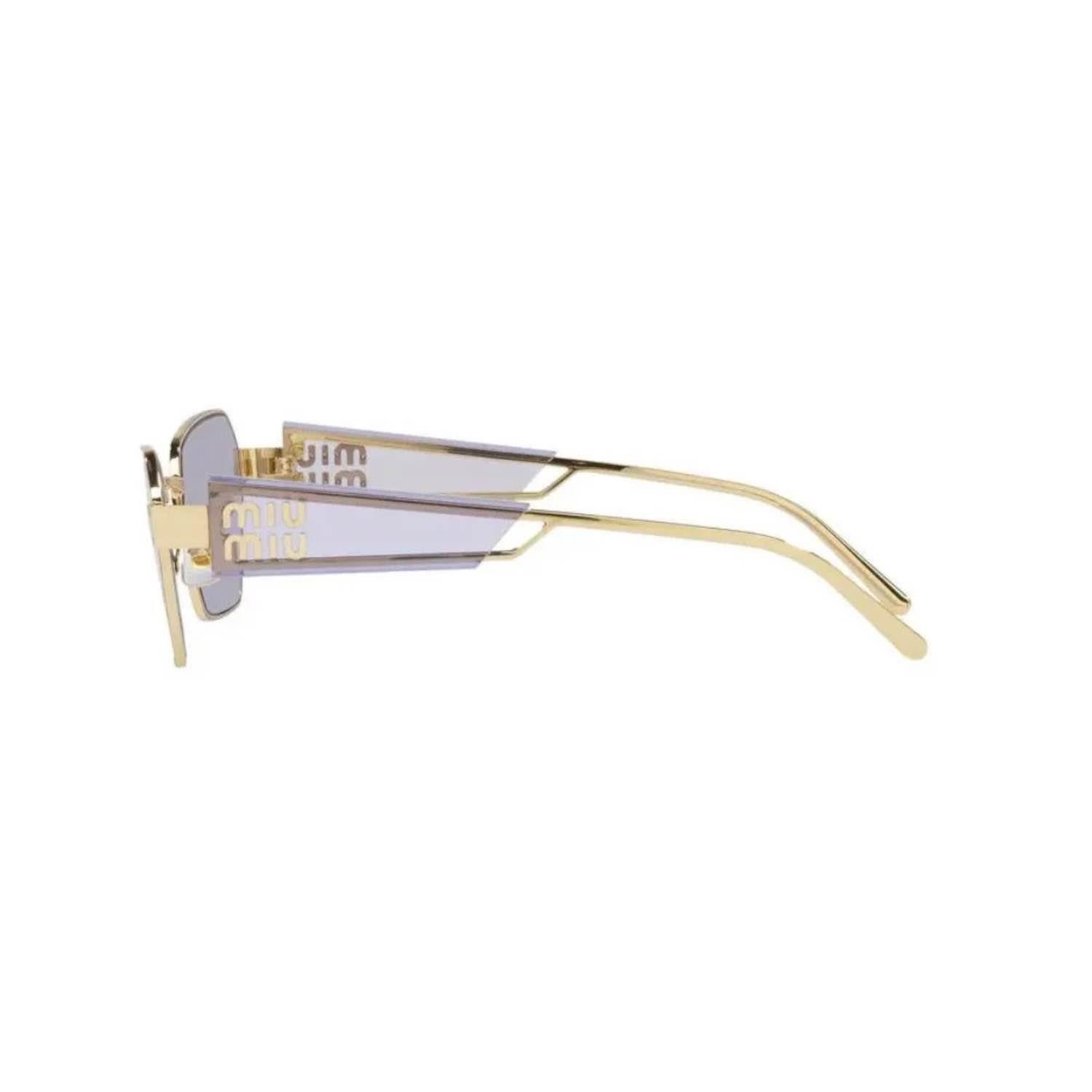 Miu Miu 53WS ZVN05S 58 Kadın Geometrik Gold Metal Güneş Gözlüğü