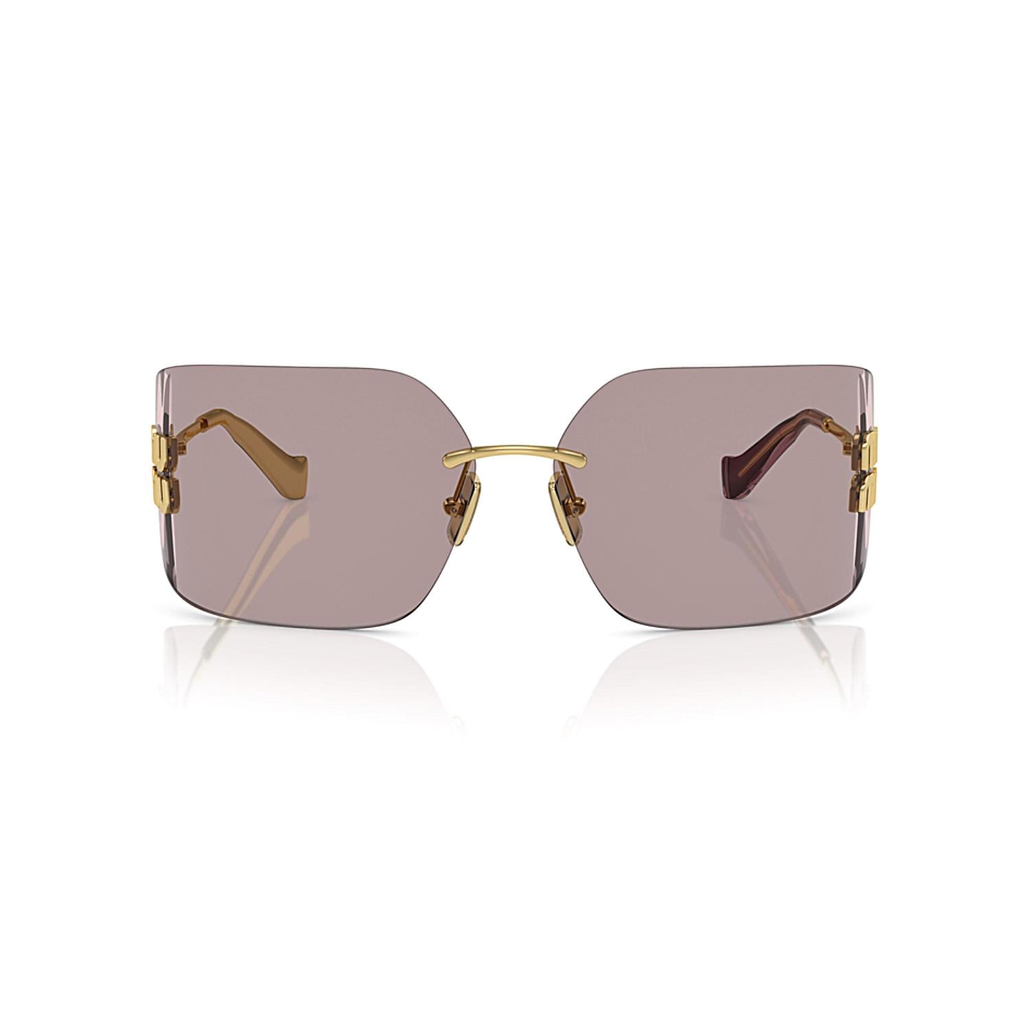 Miu Miu 54YS 5AK06I 80 Kadın Yastık Gold Metal Güneş Gözlüğü 