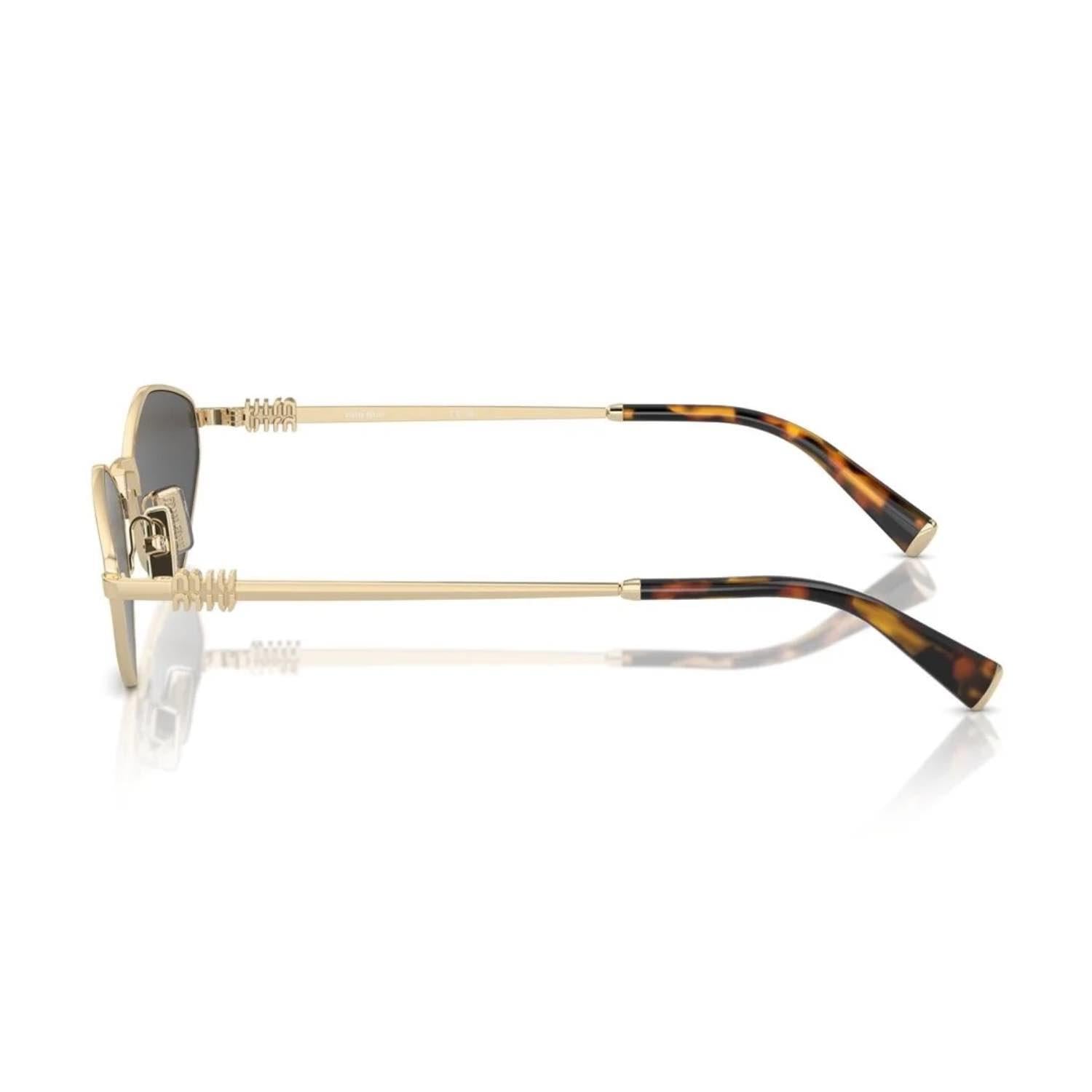 Miu Miu 56ZS ZVN5S0 56 Kadın Geometrik Gold Metal Güneş Gözlüğü
