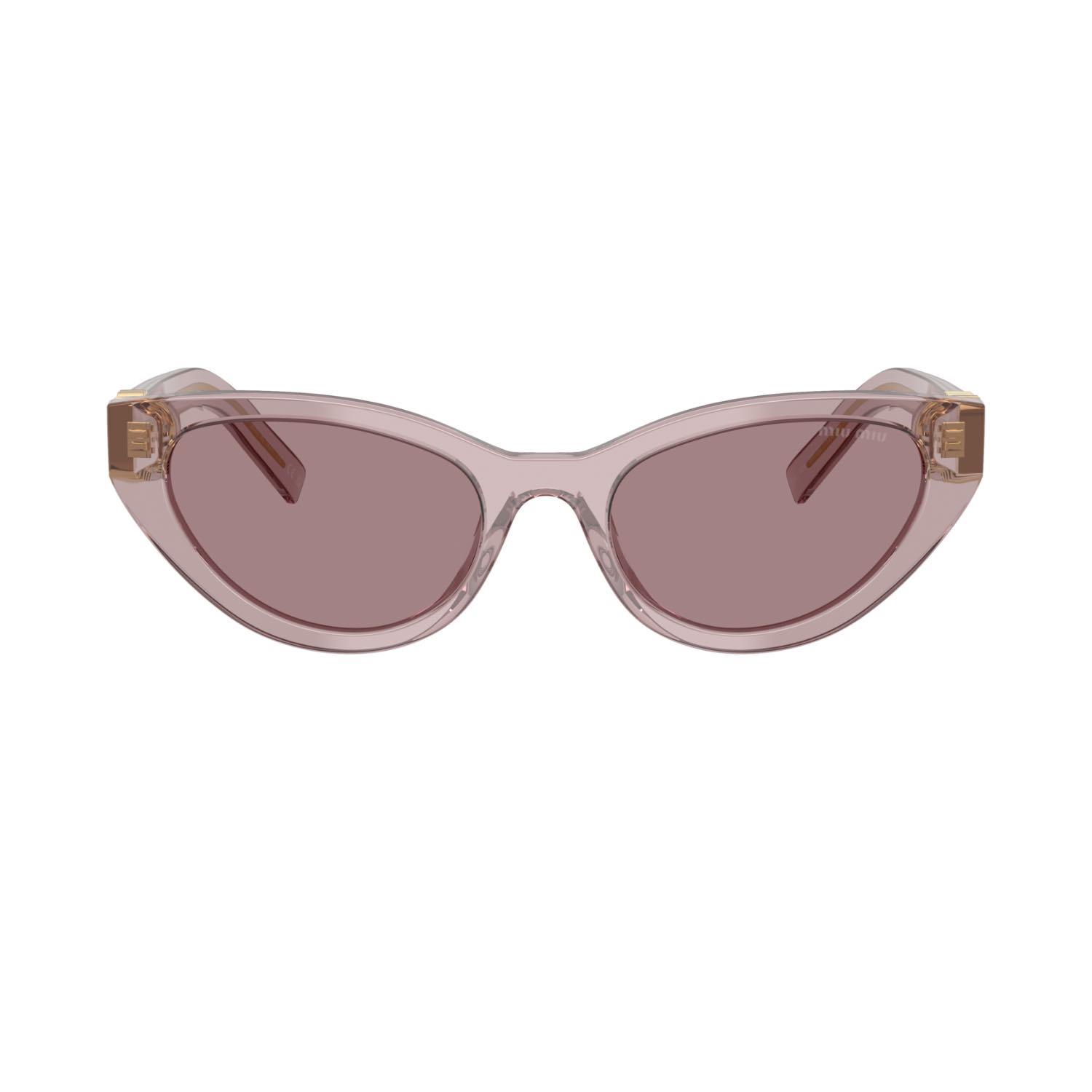 MIU MIU A04S 12W20I 54 Kadın Cat Eye Şeffaf Pembe Kemik Güneş Gözlüğü