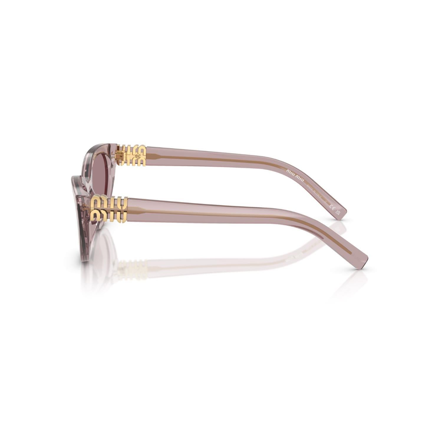 MIU MIU A04S 12W20I 54 Kadın Cat Eye Şeffaf Pembe Kemik Güneş Gözlüğü