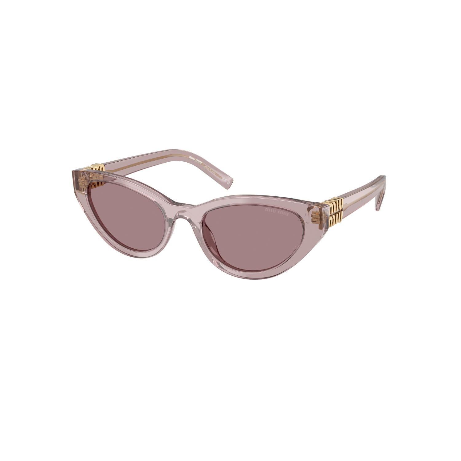 MIU MIU A04S 12W20I 54 Kadın Cat Eye Şeffaf Pembe Kemik Güneş Gözlüğü