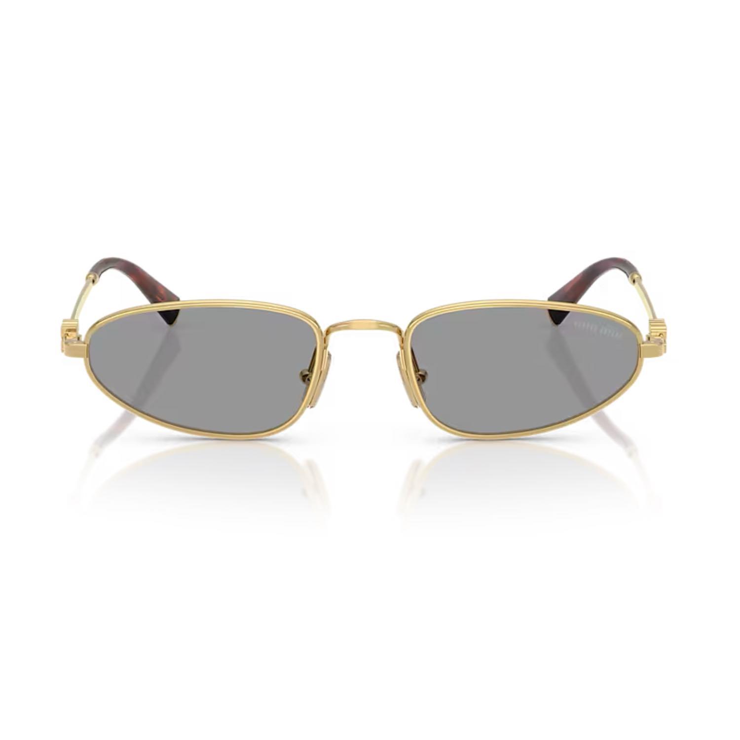 MIU MIU A52S 5AK40O 52 Kadın Geometrik Gold Metal Güneş Gözlüğü