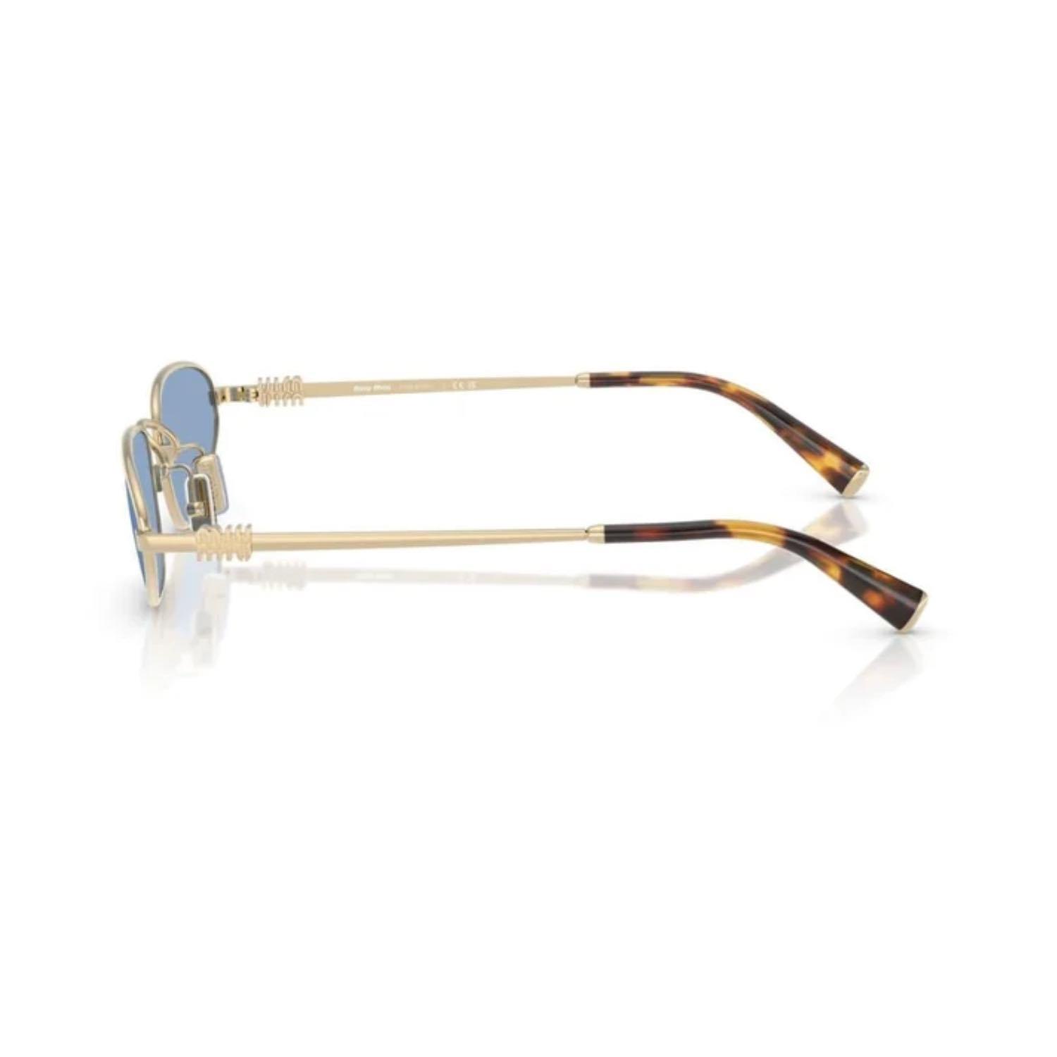 MIU MIU A52S ZVN60O 52 Kadın Geometrik Gold Metal Güneş Gözlüğü
